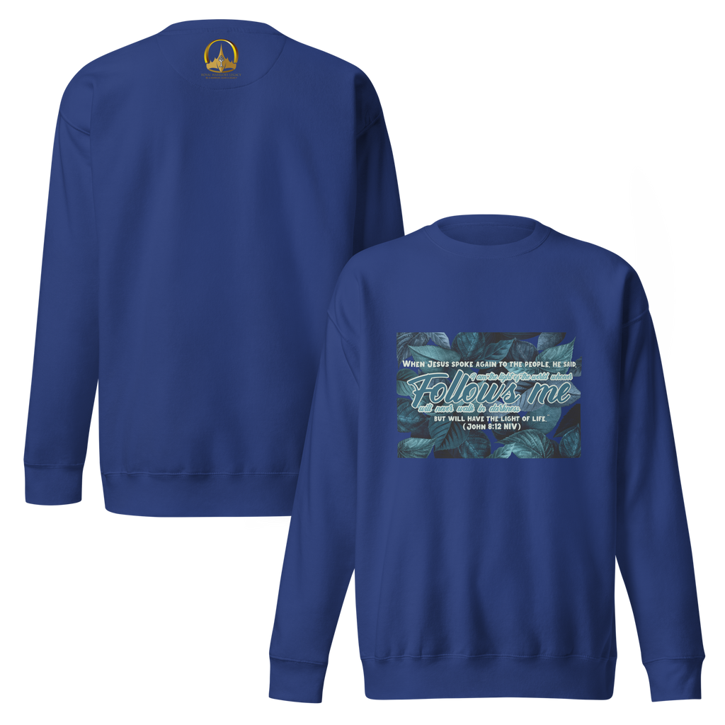 Light Of The World: John 8:12 Unisex Premium Sweatshirt