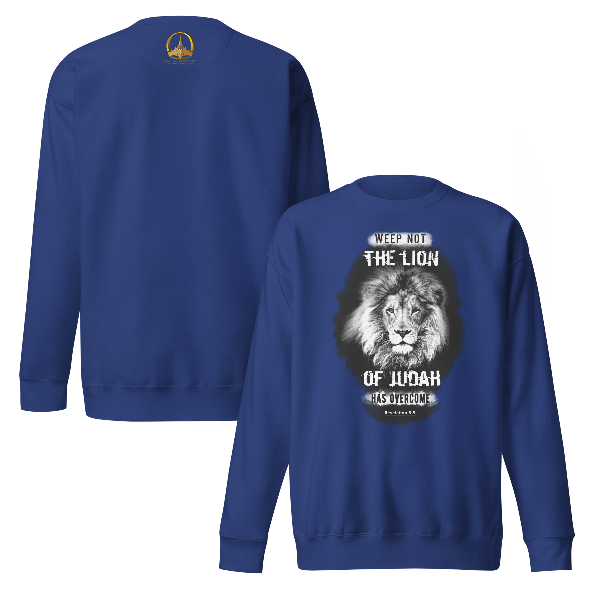 The Lion of Judah: Revelation 5:5 Unisex Premium Sweatshirt