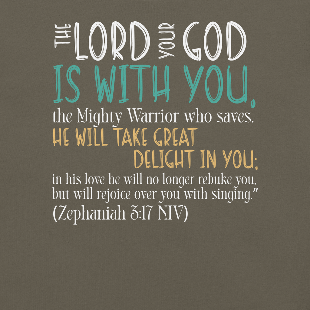 Rejoice in His Love: Zephaniah 3:17 Christian T-Shirt