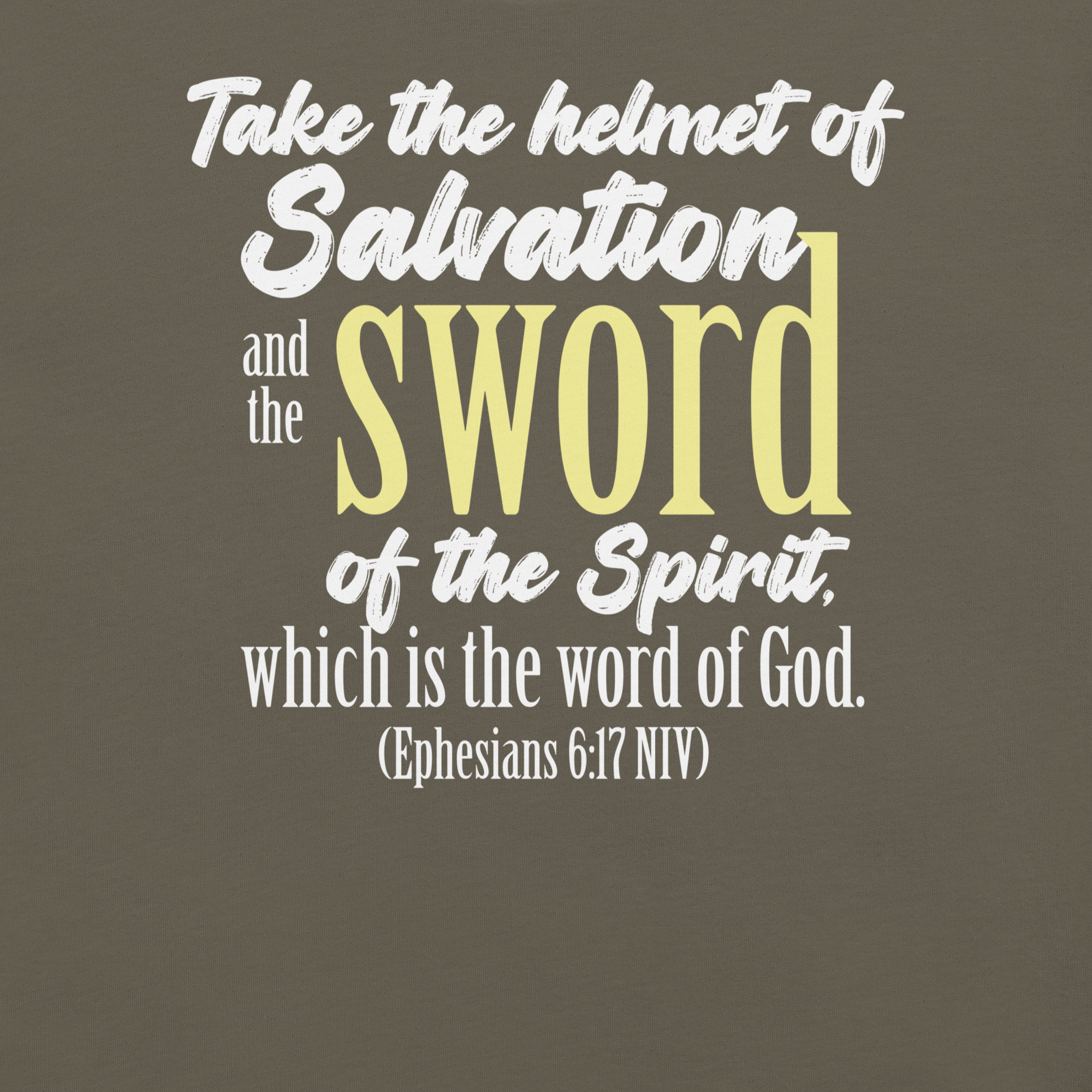 Sword & Salvation: Ephesians 6:17 Christian T-Shirt