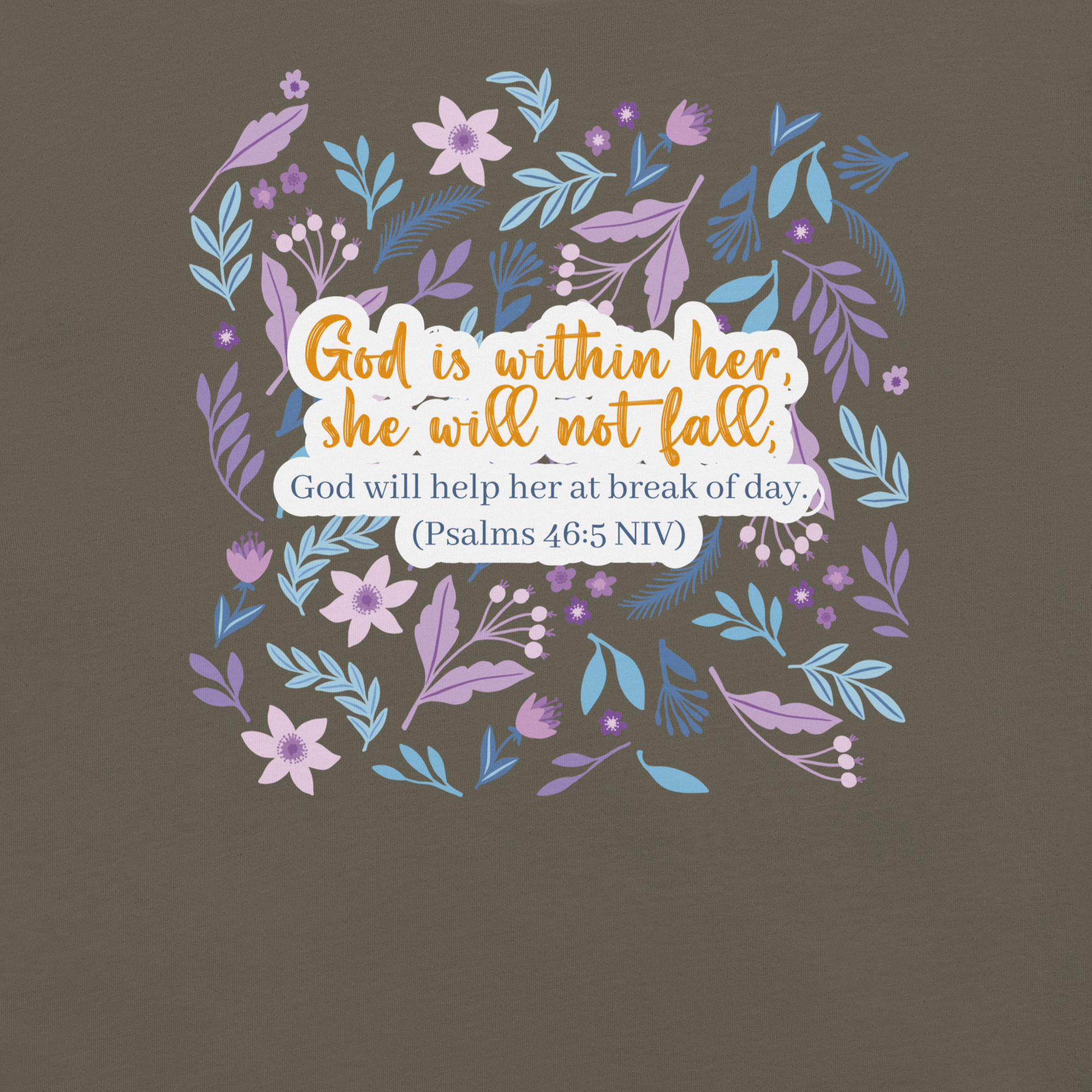 Unshakeable Faith: Psalms 46:5 Christian T-Shirt
