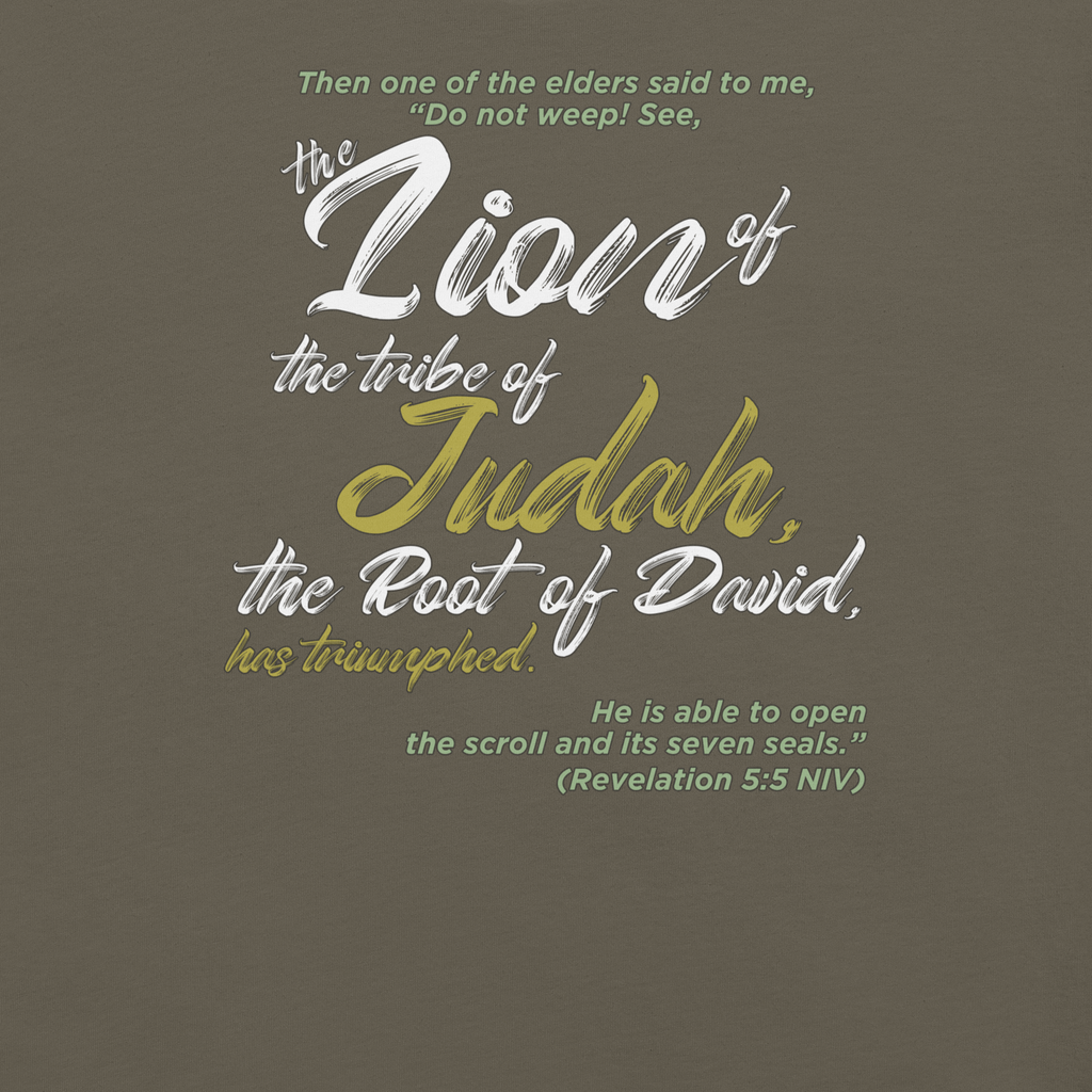 Lion of Judah & Root of David: Revelation 5:5 Christian T-Shirt