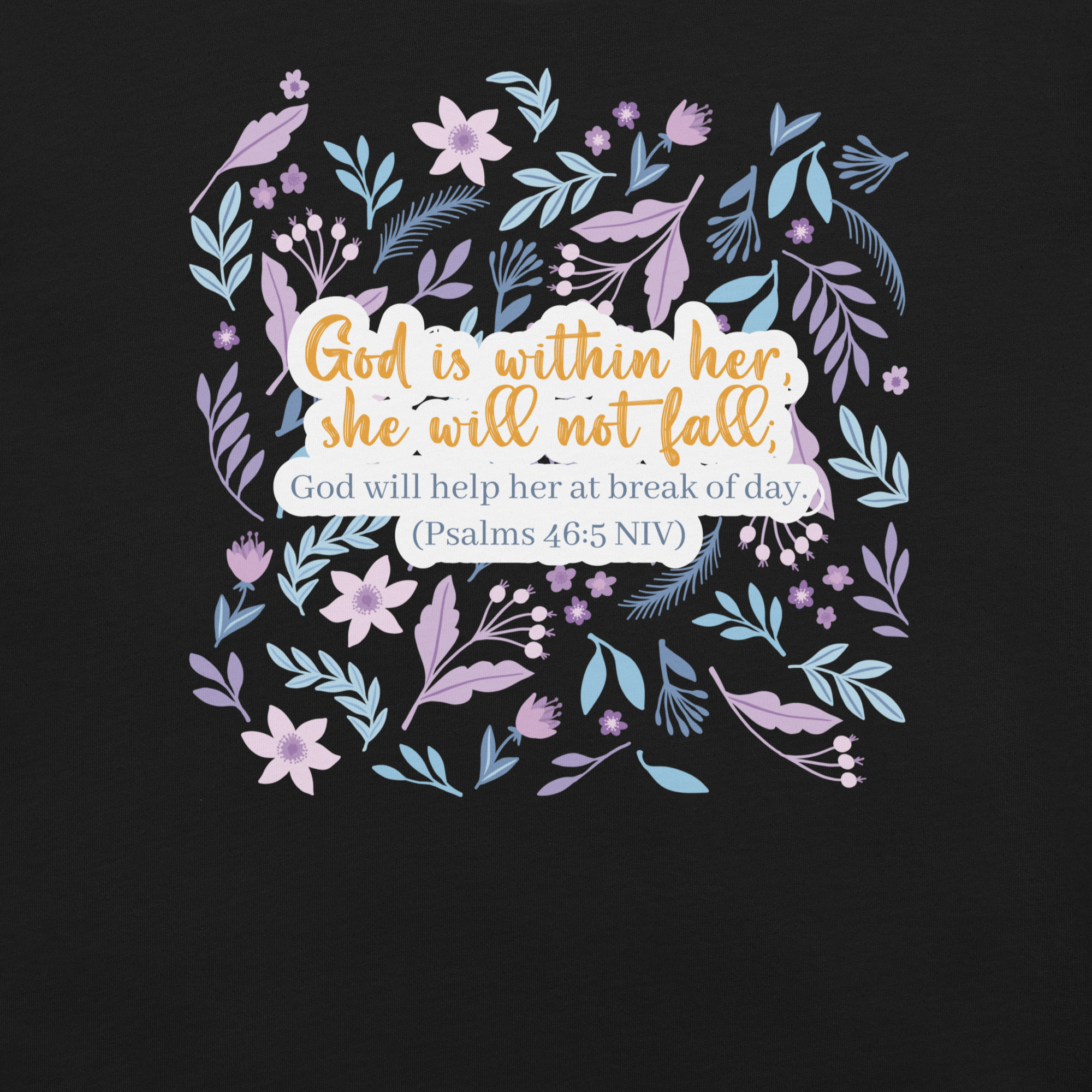 Unshakeable Faith: Psalms 46:5 Christian T-Shirt