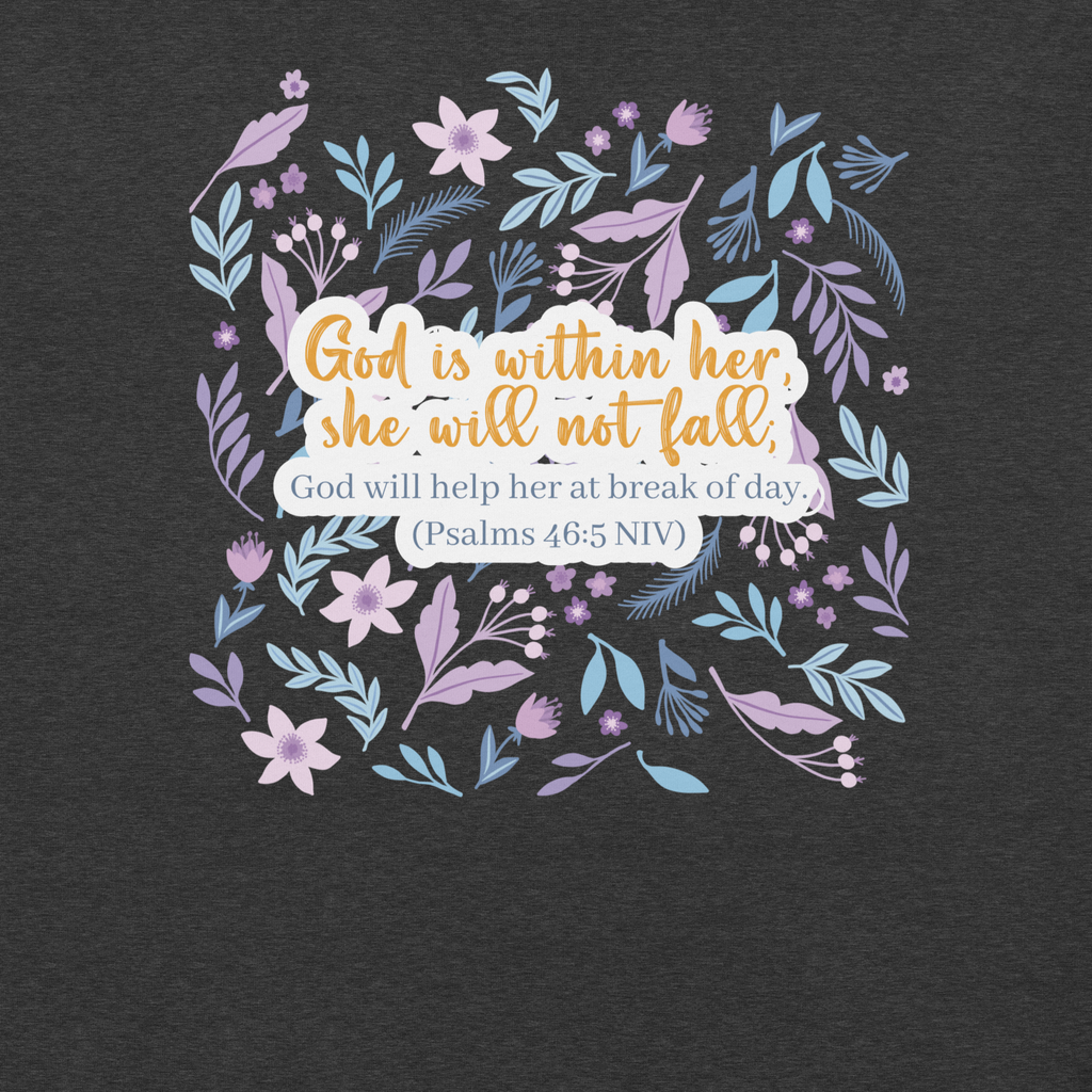 Unshakeable Faith: Psalms 46:5 Christian T-Shirt