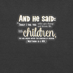 Childlike Faith: Matthew 18:3 Christian T-Shirt
