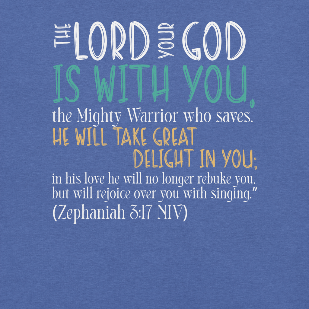 Rejoice in His Love: Zephaniah 3:17 Christian T-Shirt