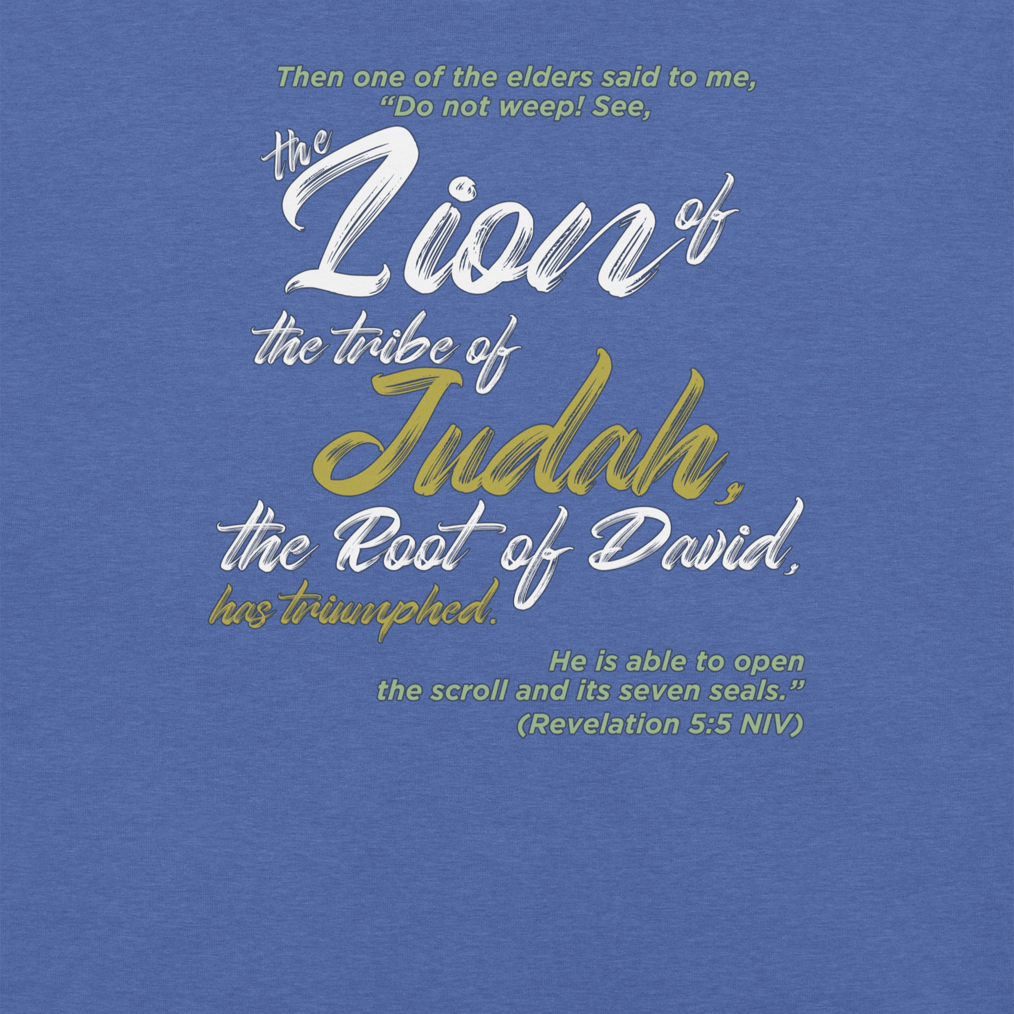 Lion of Judah & Root of David: Revelation 5:5 Christian T-Shirt
