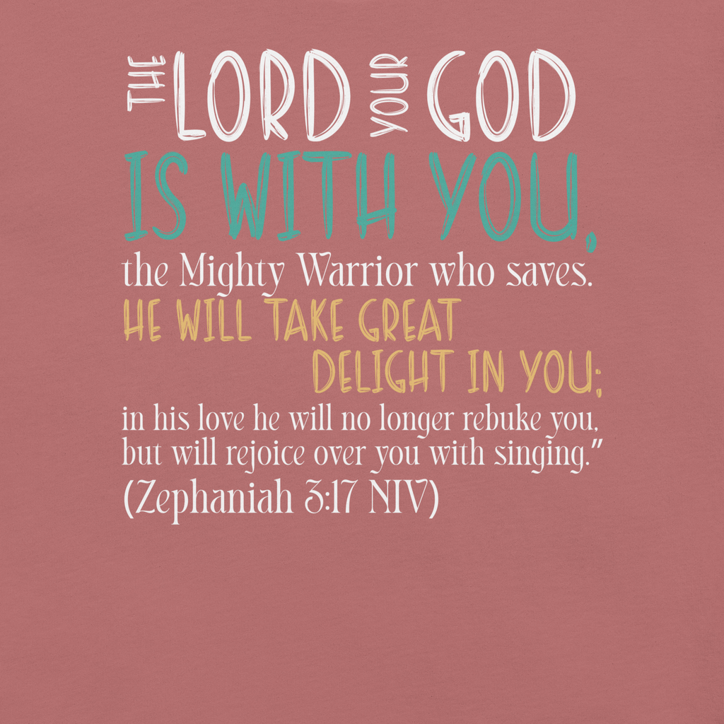 Rejoice in His Love: Zephaniah 3:17 Christian T-Shirt