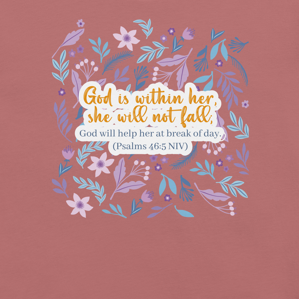 Unshakeable Faith: Psalms 46:5 Christian T-Shirt