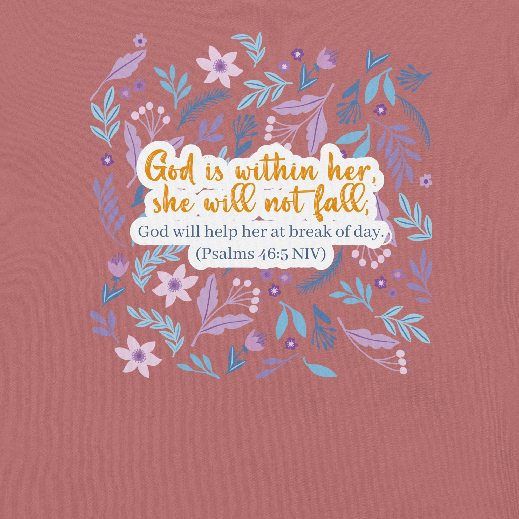 Unshakeable Faith: Psalms 46:5 Christian T-Shirt