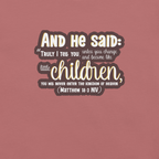 Childlike Faith: Matthew 18:3 Christian T-Shirt