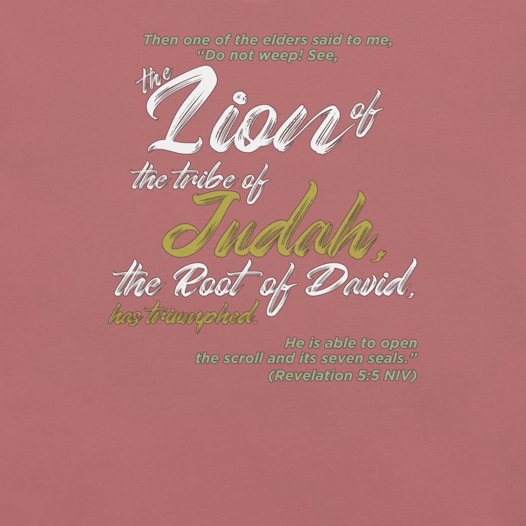 Lion of Judah & Root of David: Revelation 5:5 Christian T-Shirt