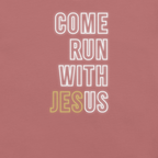 Come Run With Jesus Gold Christian T-Shirt
