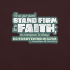 Stand Firm in Faith: 1 Corinthians 16:13-14 Christian T-Shirt