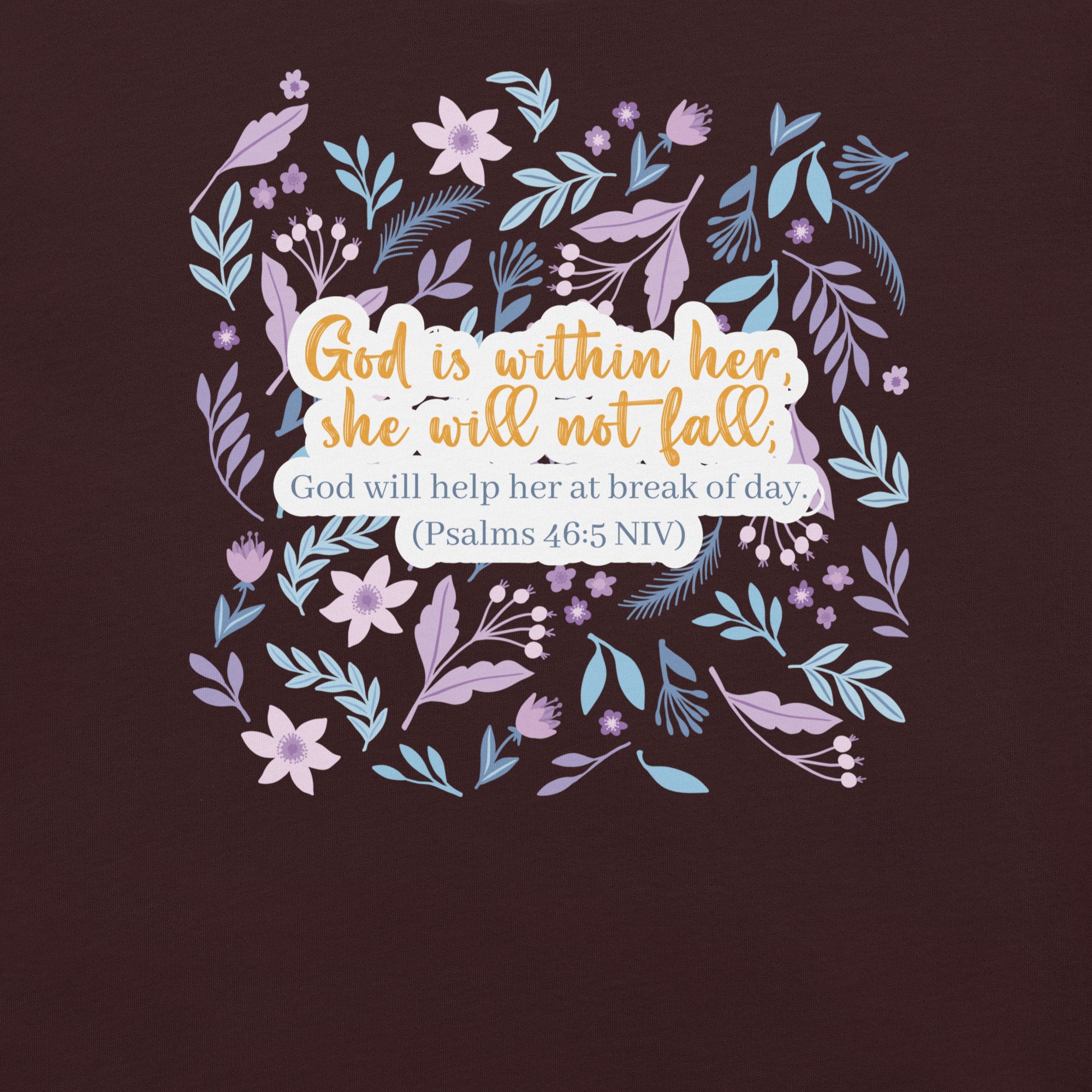 Unshakeable Faith: Psalms 46:5 Christian T-Shirt