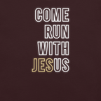 Come Run With Jesus Gold Christian T-Shirt
