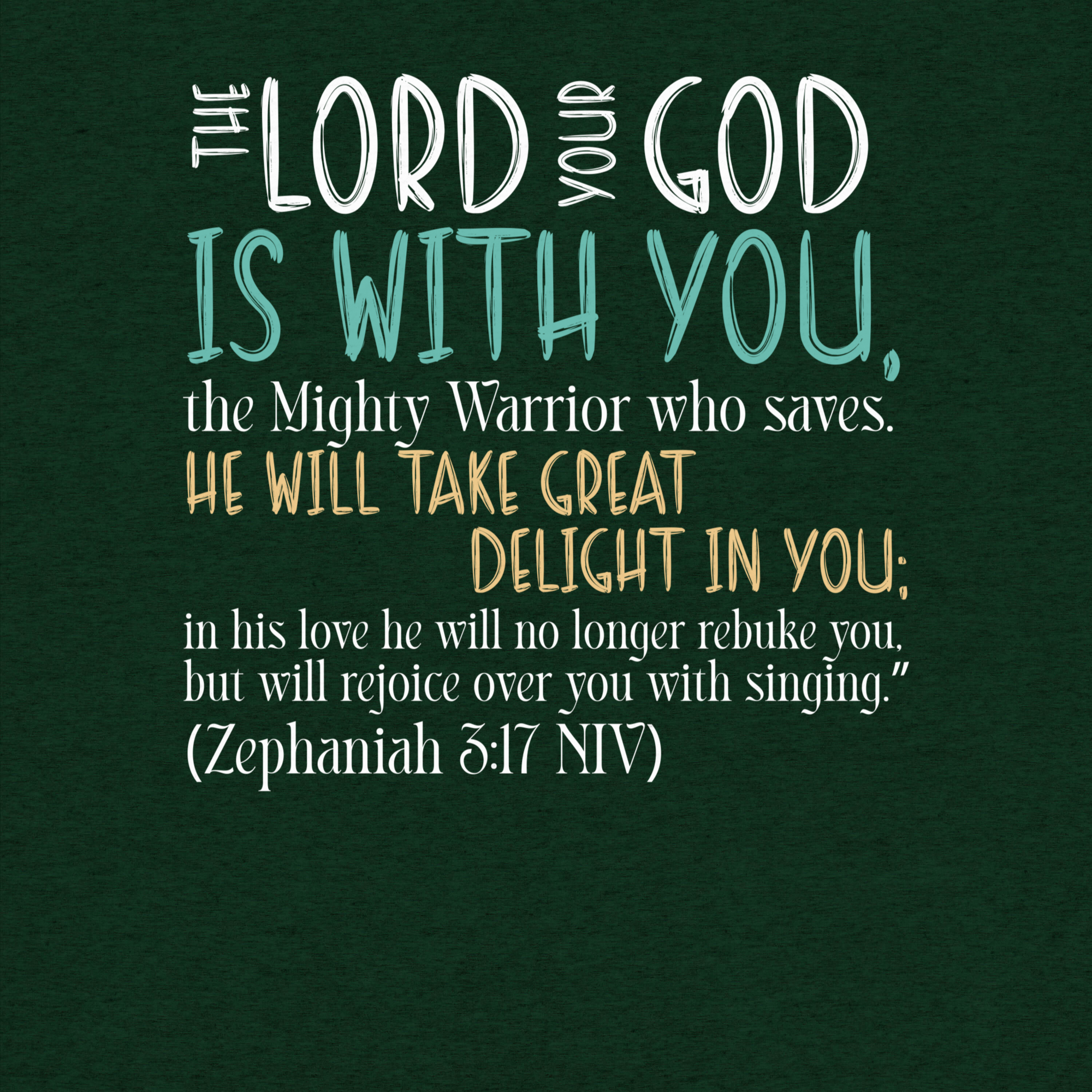 Rejoice in His Love: Zephaniah 3:17 Tri-Blend