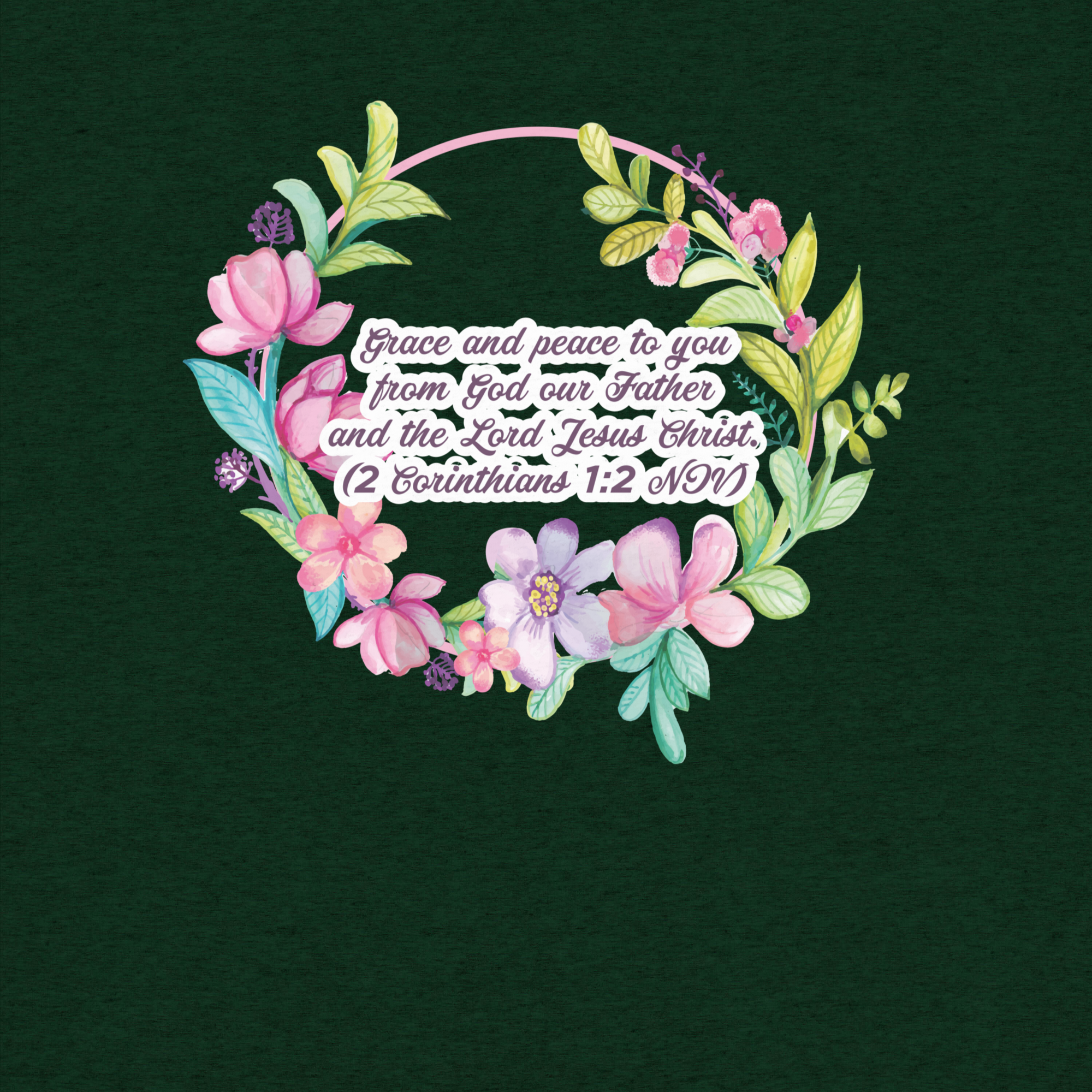Grace & Peace Blooms: 2 Corinthians 1:2 Tri-Blend