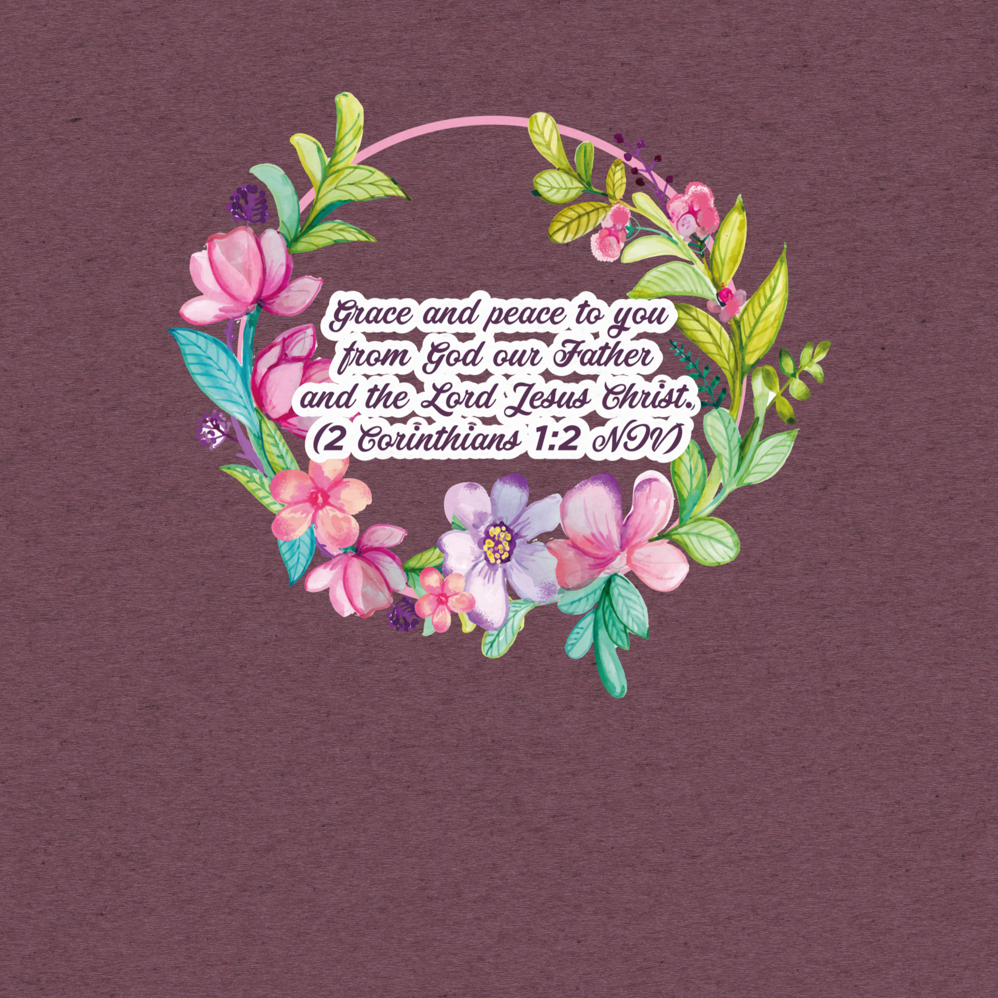 Grace & Peace Blooms: 2 Corinthians 1:2 Tri-Blend