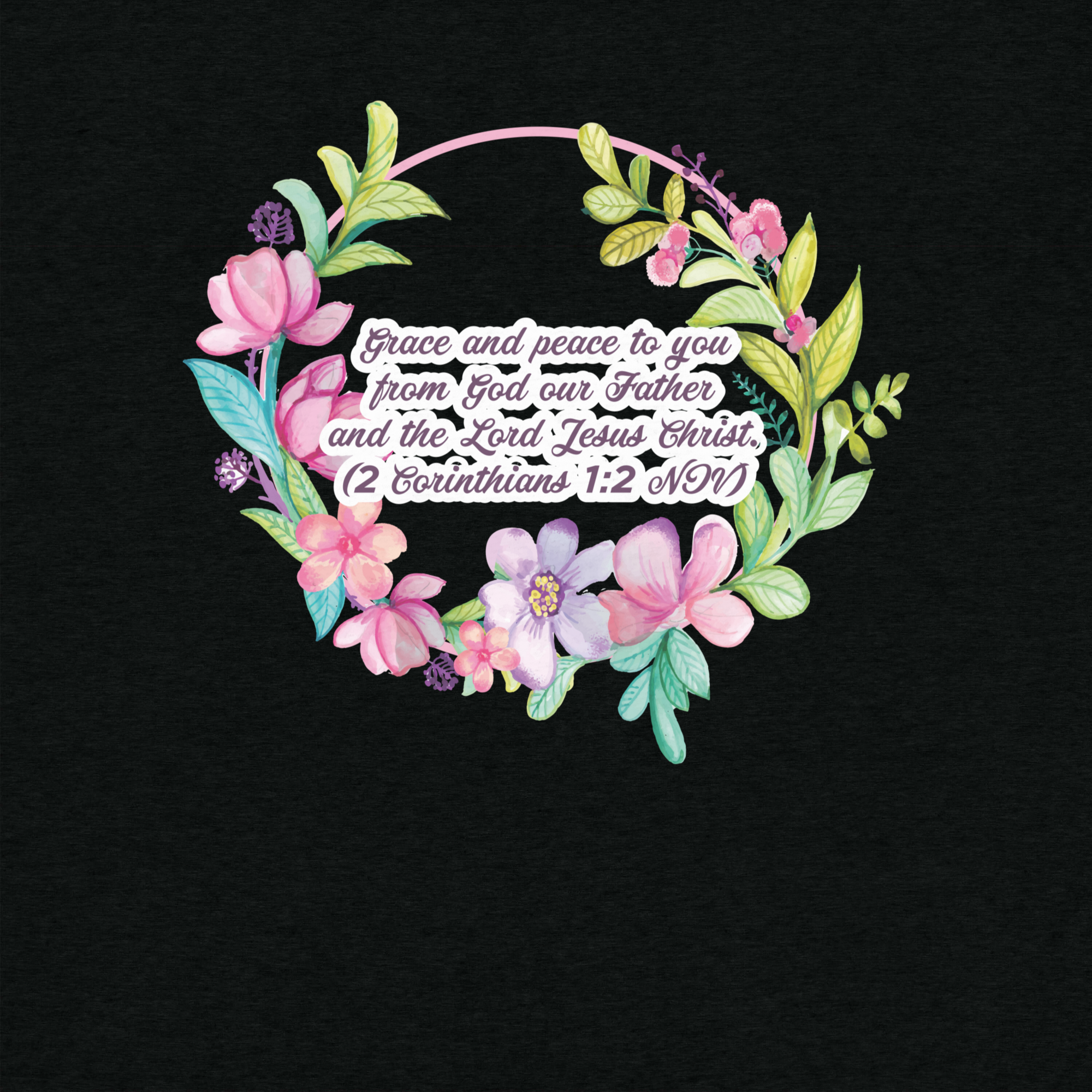 Grace & Peace Blooms: 2 Corinthians 1:2 Tri-Blend