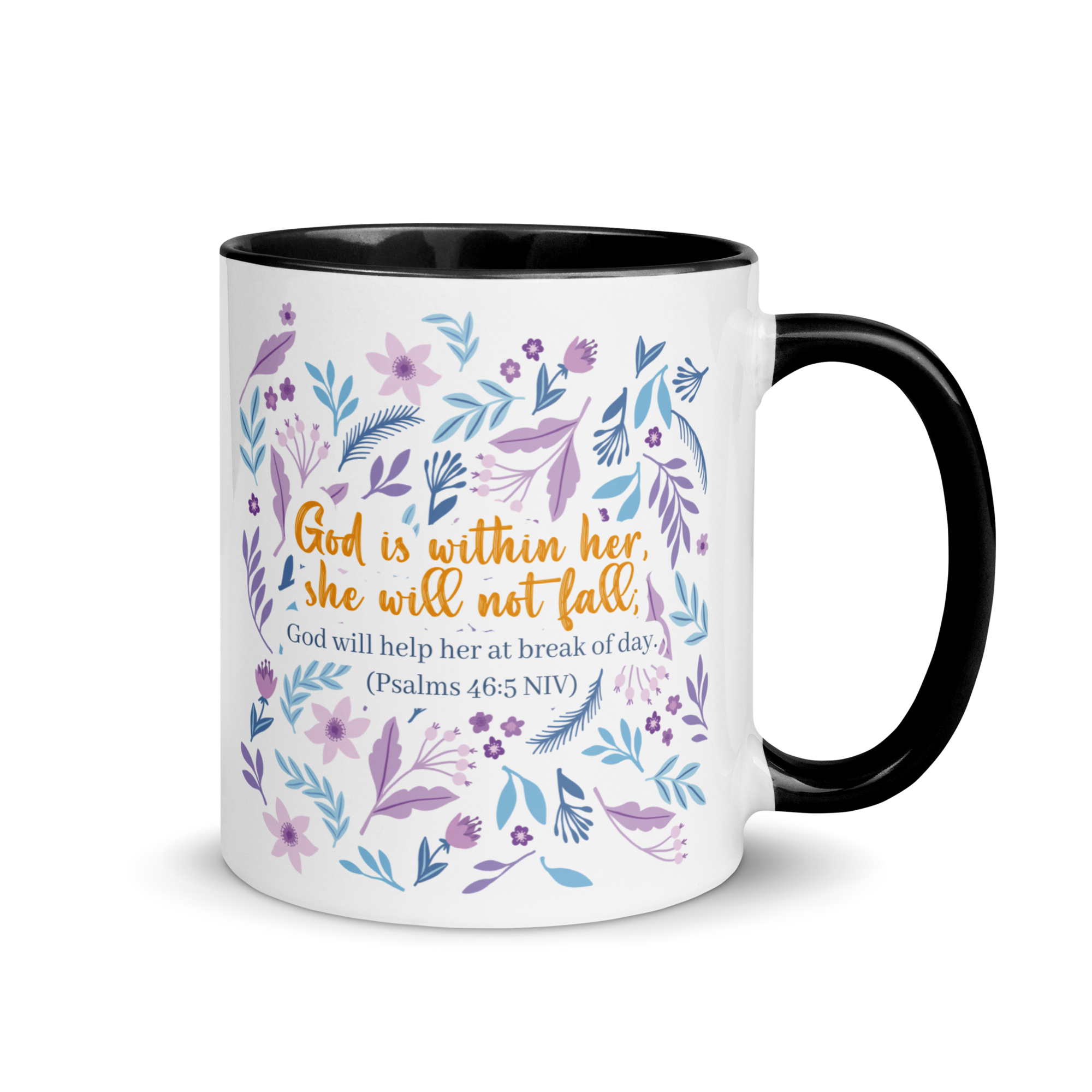 Unshakeable Faith: Psalms 46:5 Colored Mug (11 oz / 15 oz)