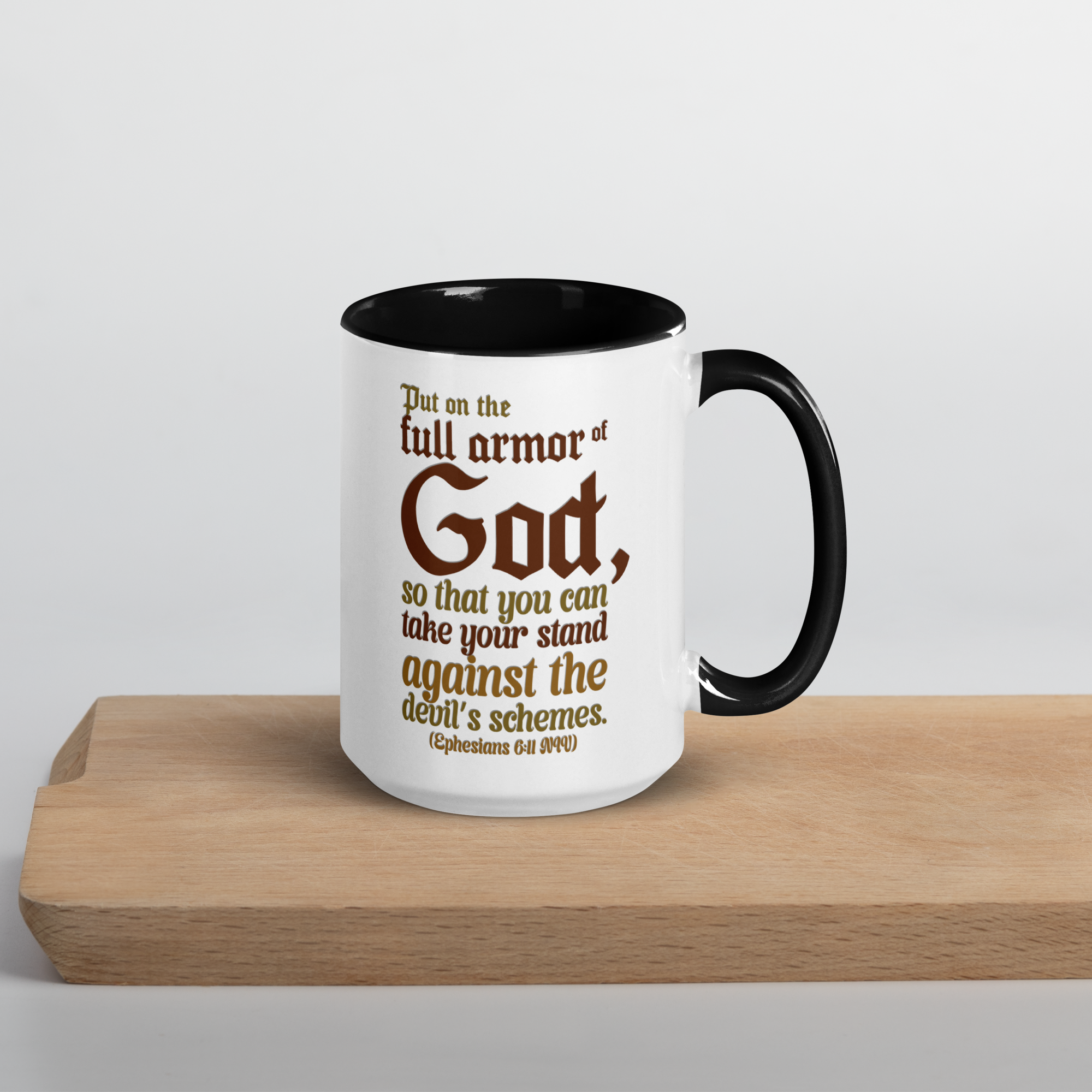 Full Armor Of God: Ephesians 6:11 Colored Mug (11 oz / 15 oz)