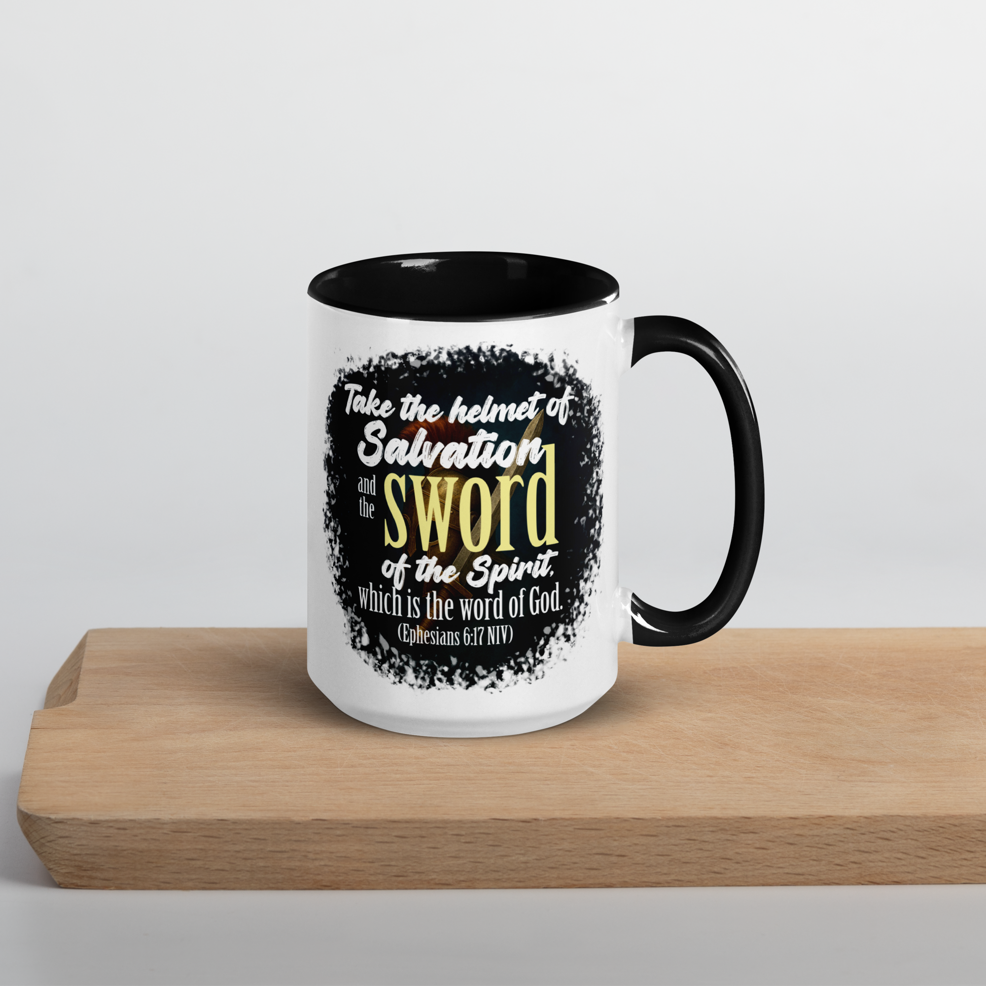 Sword & Salvation: Ephesians 6:17 Colored Mug (11 oz / 15 oz)