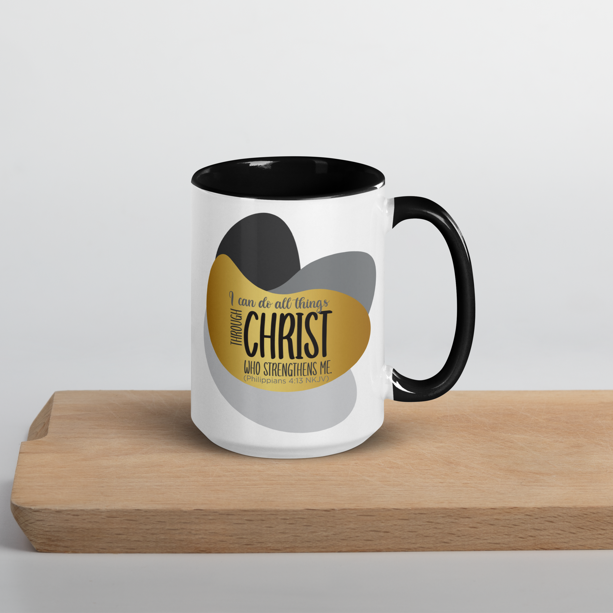Empowered by Christ: Philippians 4:13 Colored Mug (11 oz / 15 oz)