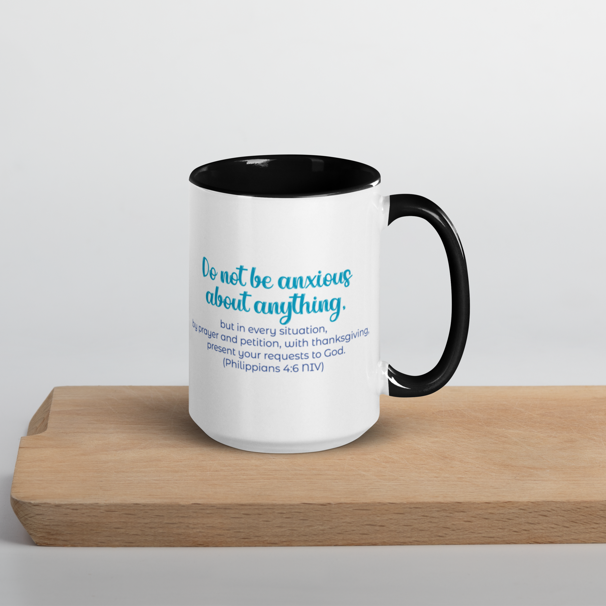 Prayer & Gratitude: Philippians 4:6 Colored Mug (11 oz / 15 oz)