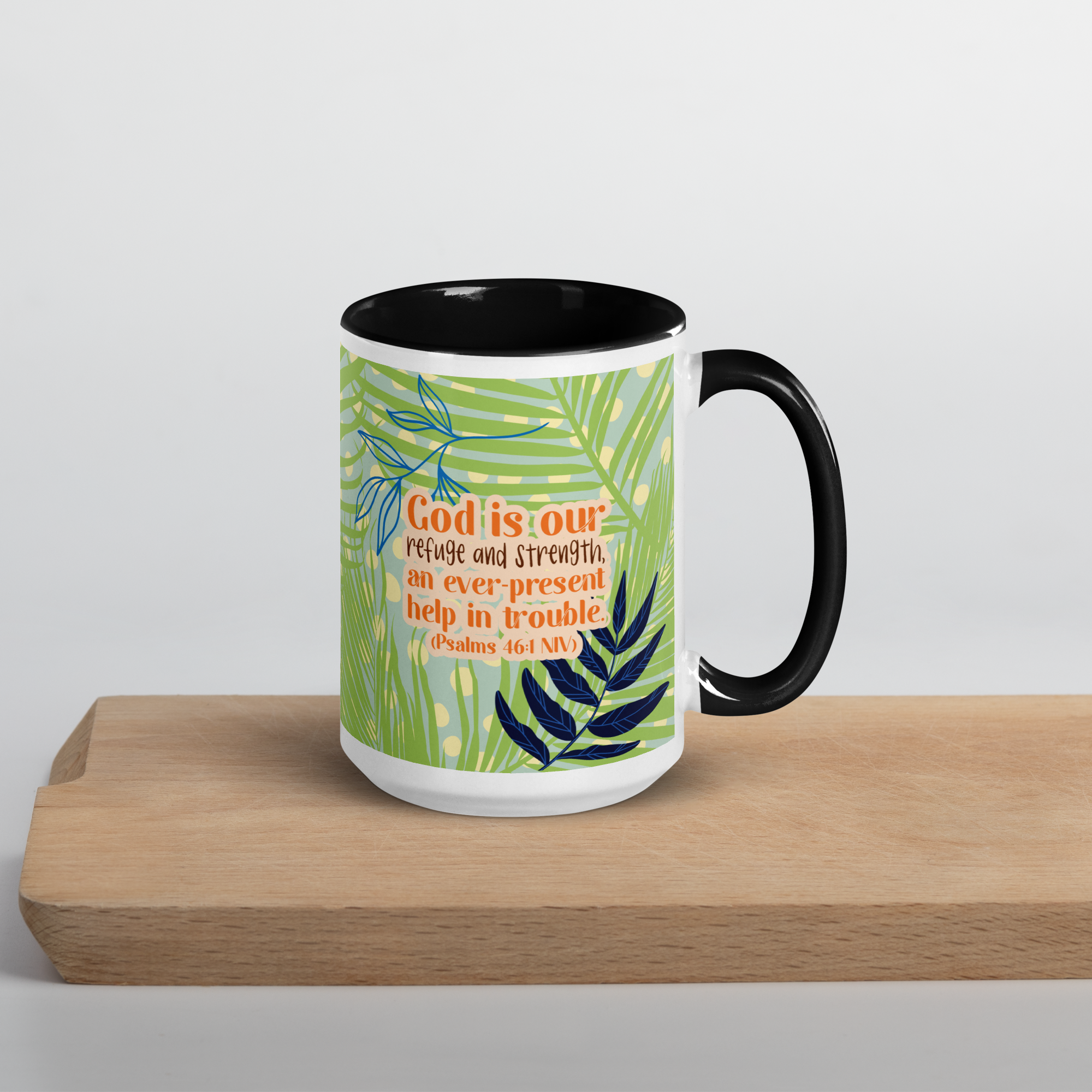 God Our Refuge: Psalm 46:1 Colored Mug (11 oz / 15 oz)