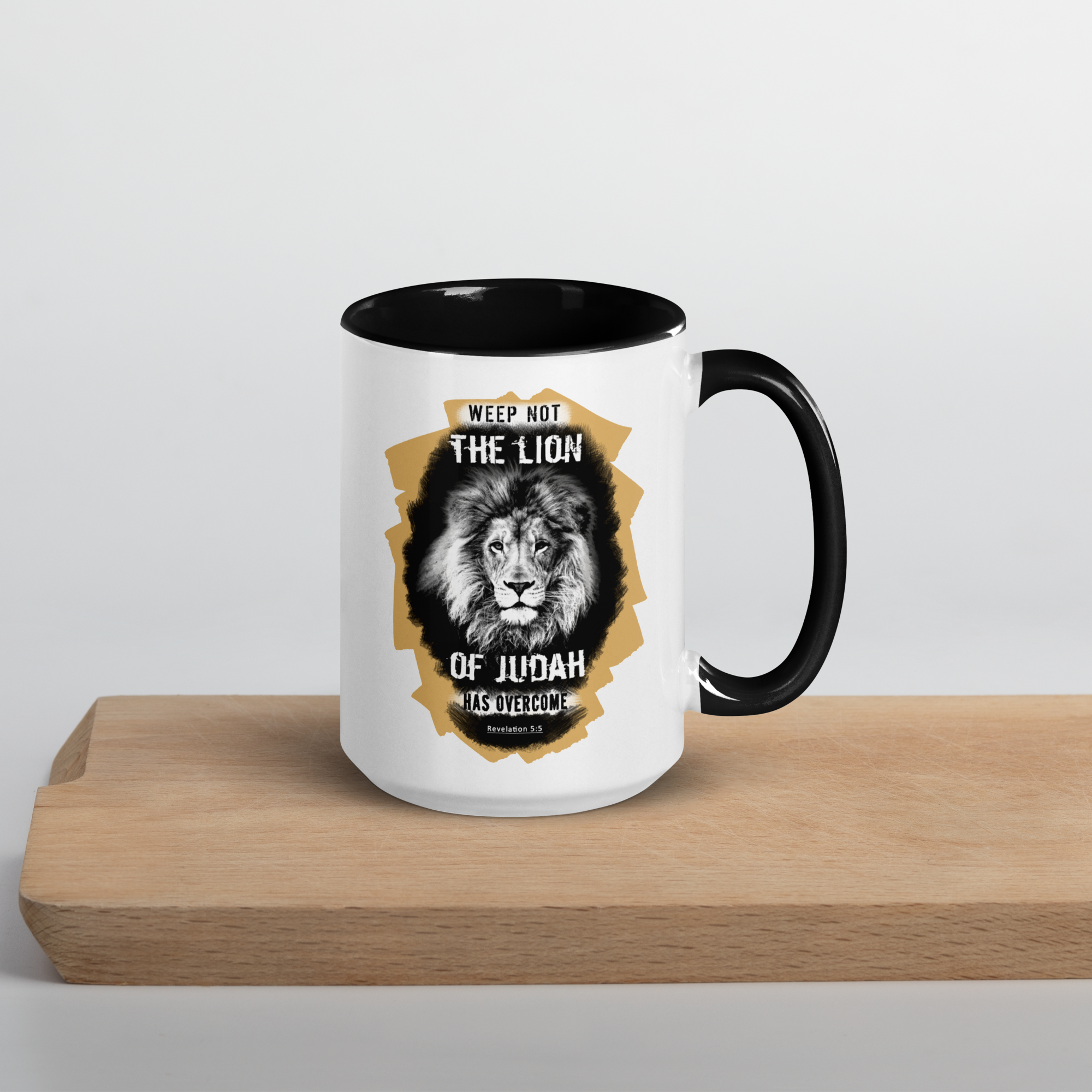 The Lion of Judah: Revelation 5:5 Colored Mug (11 oz / 15 oz)
