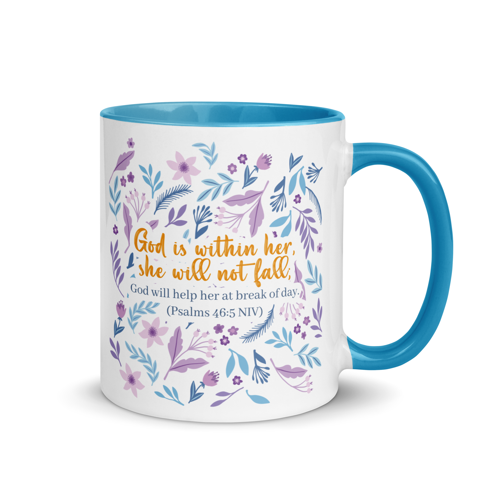 Unshakeable Faith: Psalms 46:5 Colored Mug (11 oz / 15 oz)