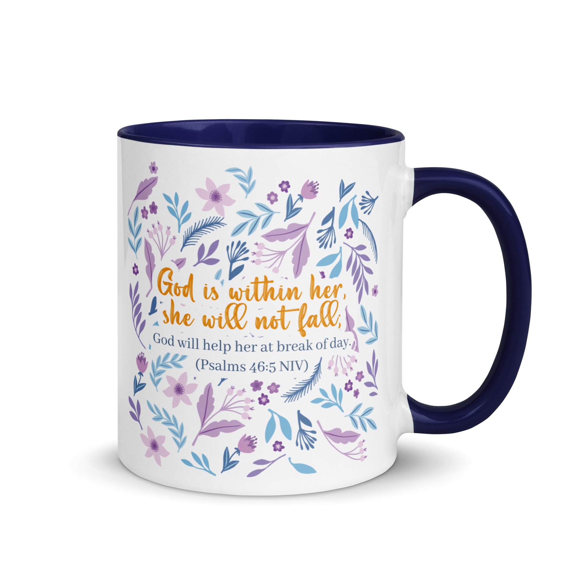 Unshakeable Faith: Psalms 46:5 Colored Mug (11 oz / 15 oz)