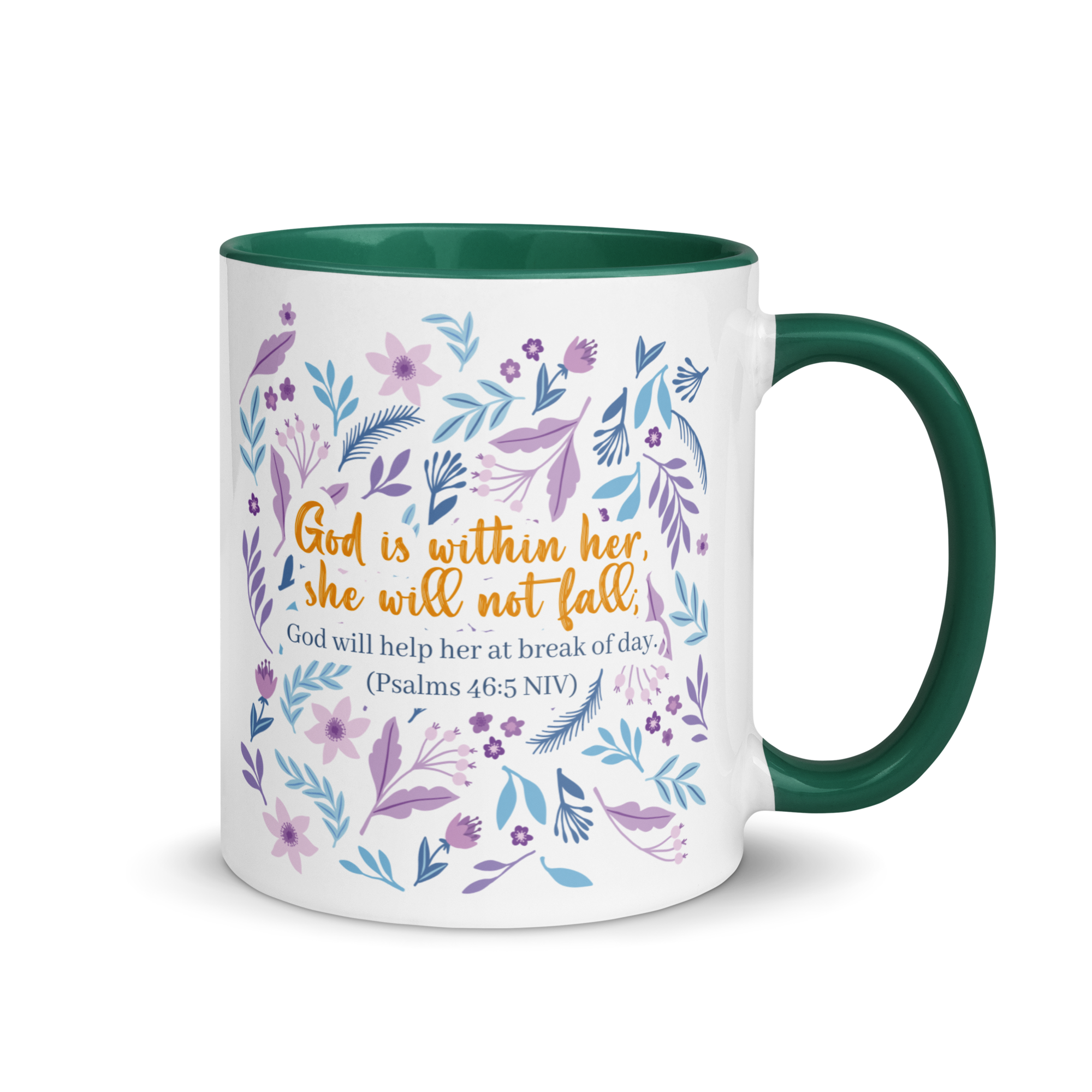 Unshakeable Faith: Psalms 46:5 Colored Mug (11 oz / 15 oz)