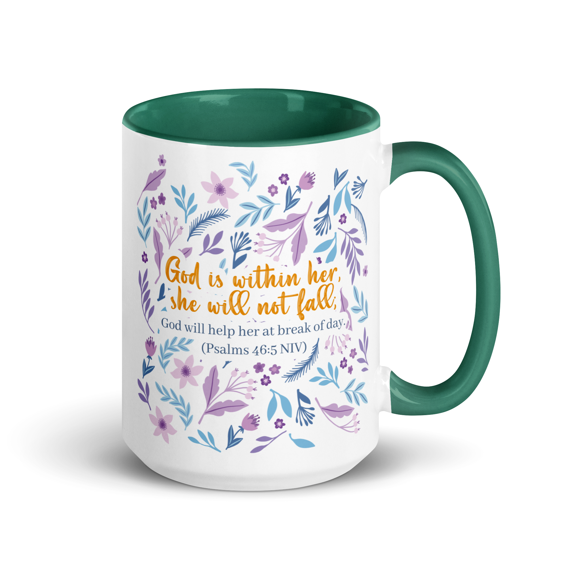 Unshakeable Faith: Psalms 46:5 Colored Mug (11 oz / 15 oz)