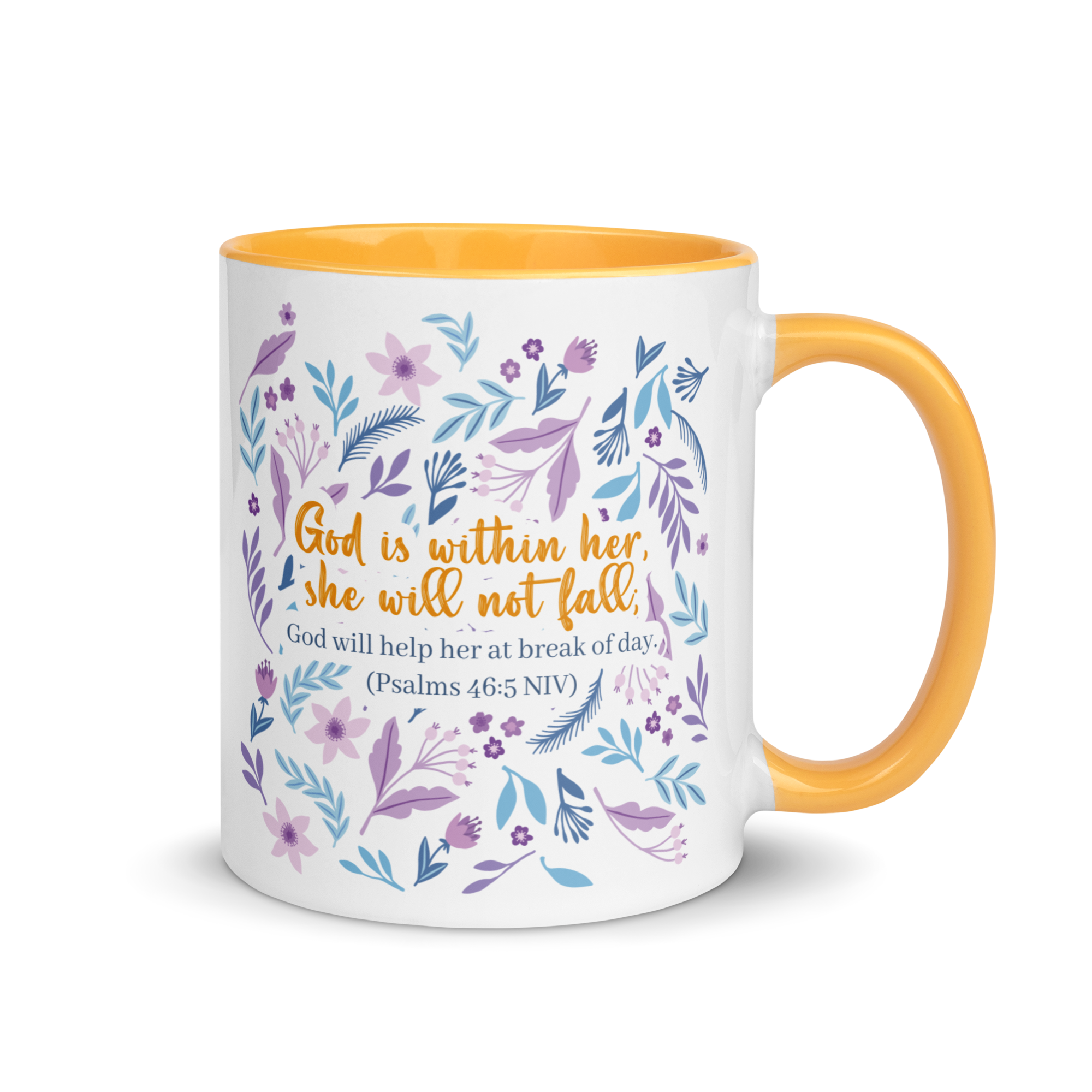 Unshakeable Faith: Psalms 46:5 Colored Mug (11 oz / 15 oz)