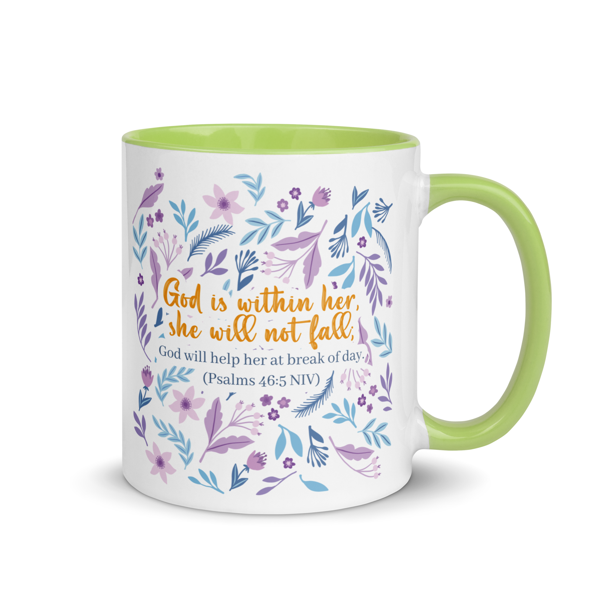 Unshakeable Faith: Psalms 46:5 Colored Mug (11 oz / 15 oz)