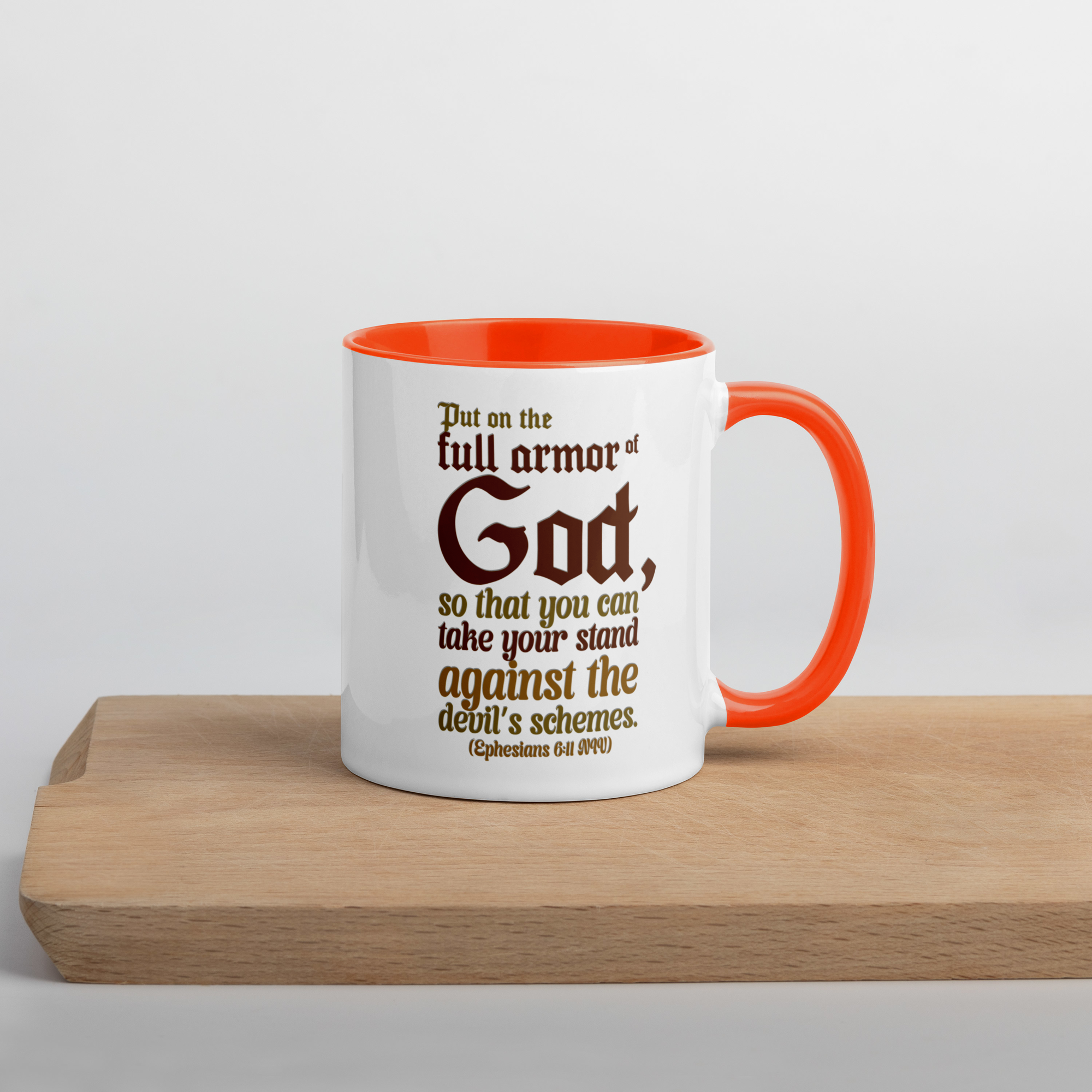 Full Armor Of God: Ephesians 6:11 Colored Mug (11 oz / 15 oz)