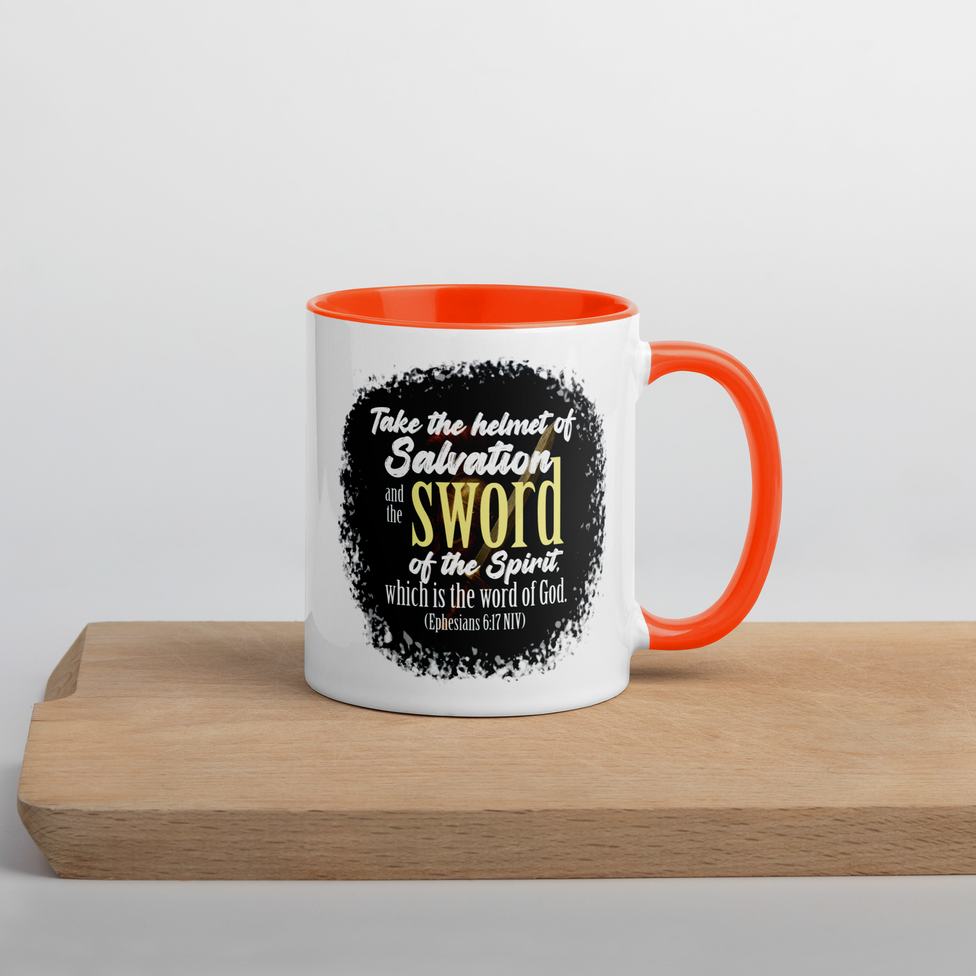 Sword & Salvation: Ephesians 6:17 Colored Mug (11 oz / 15 oz)