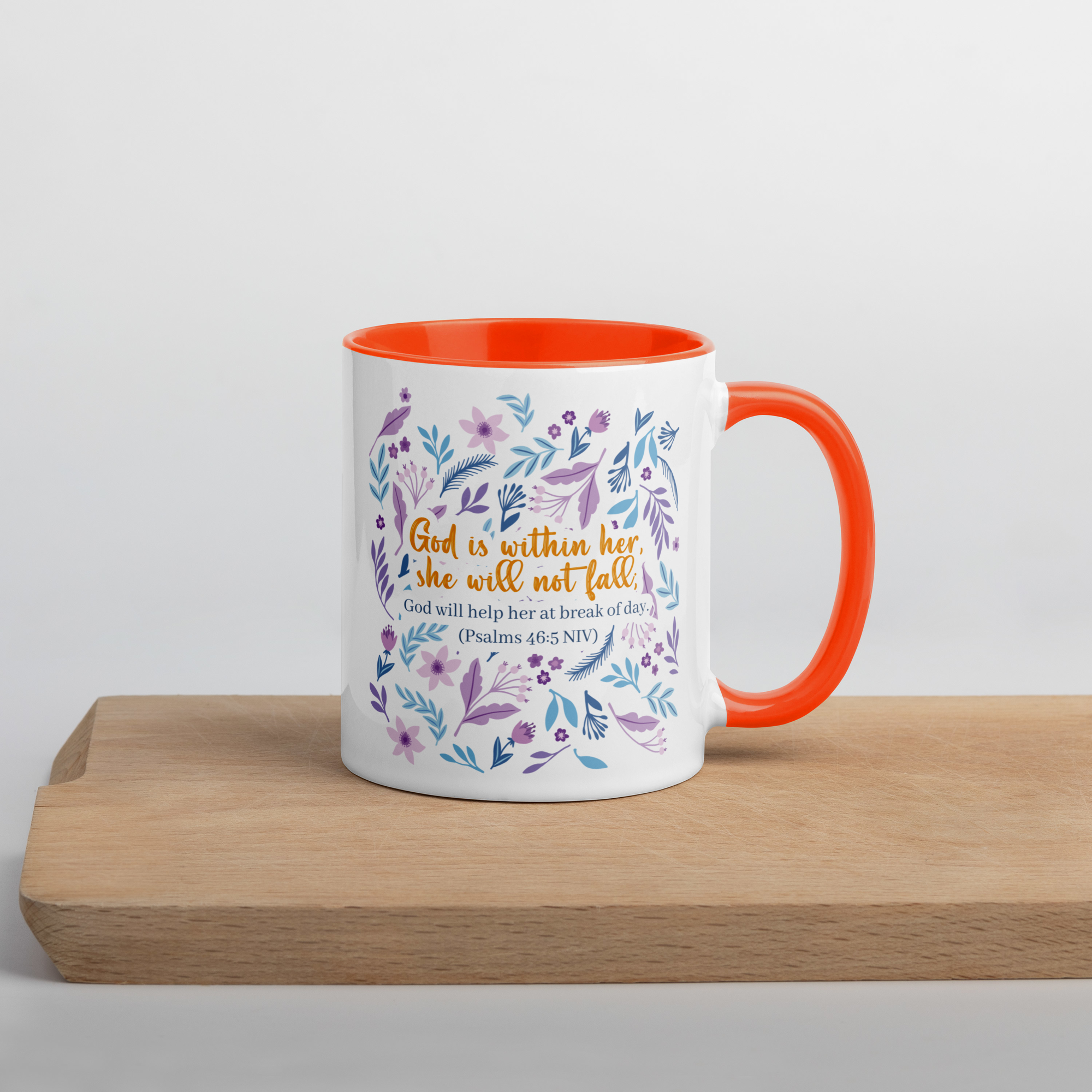 Unshakeable Faith: Psalms 46:5 Colored Mug (11 oz / 15 oz)