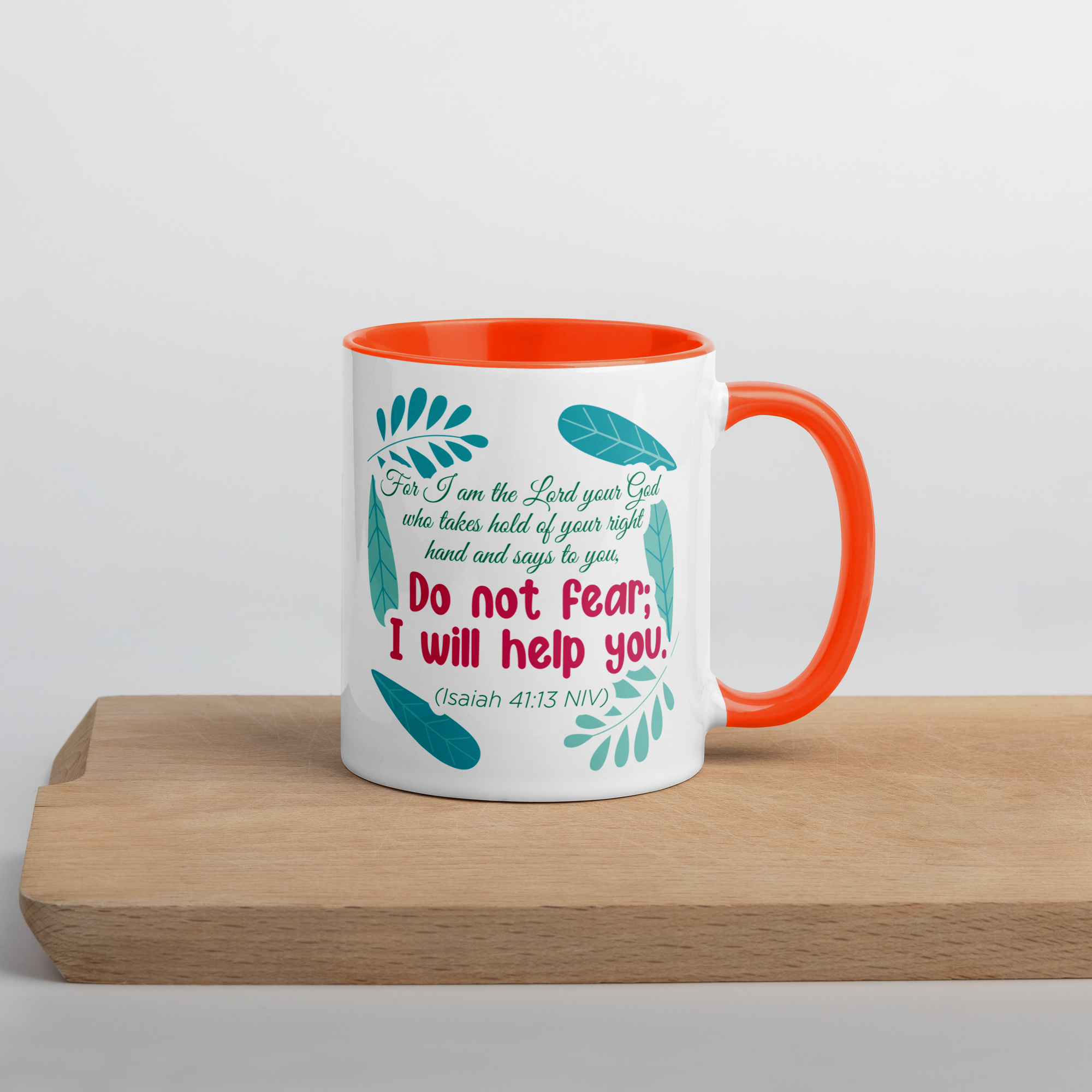 Fear Not: Isaiah 41:13 Colored Mug (11 oz / 15 oz)