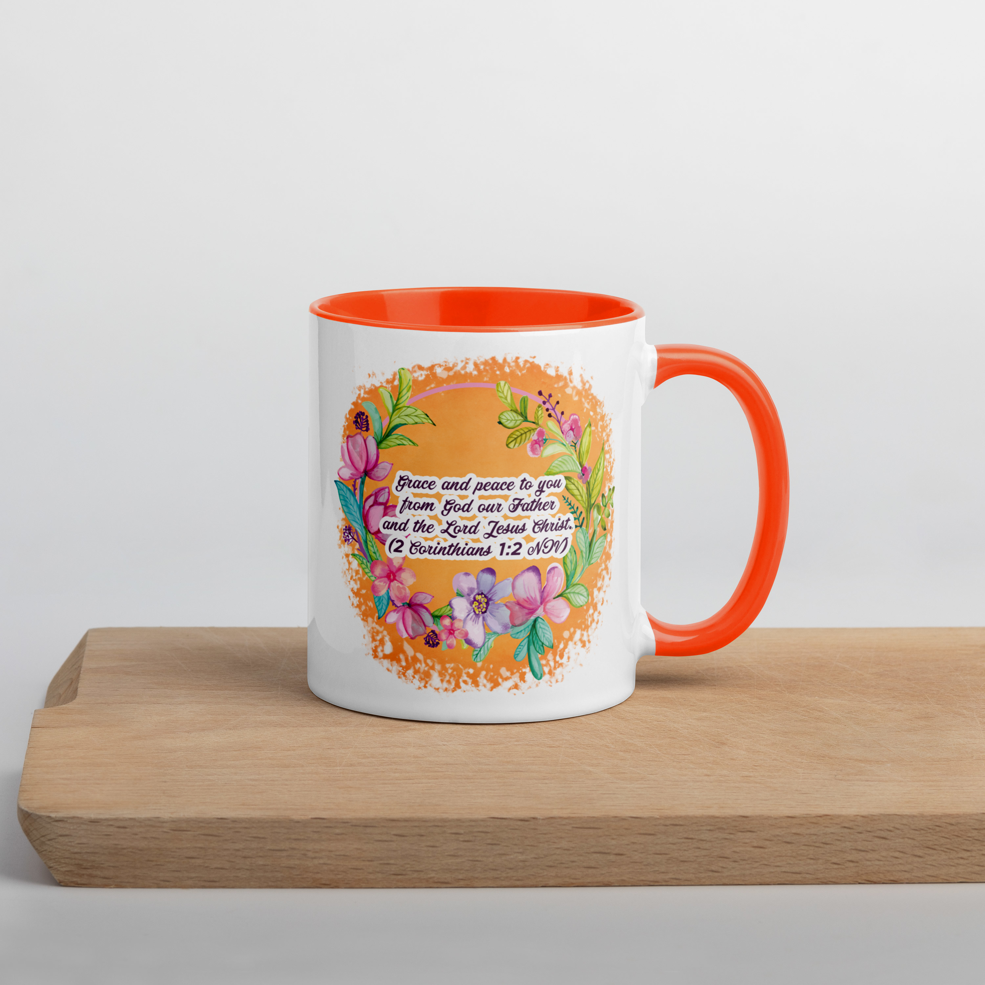 Grace & Peace Blooms: 2 Corinthians 1:2 Colored Mug (11 oz / 15 oz)