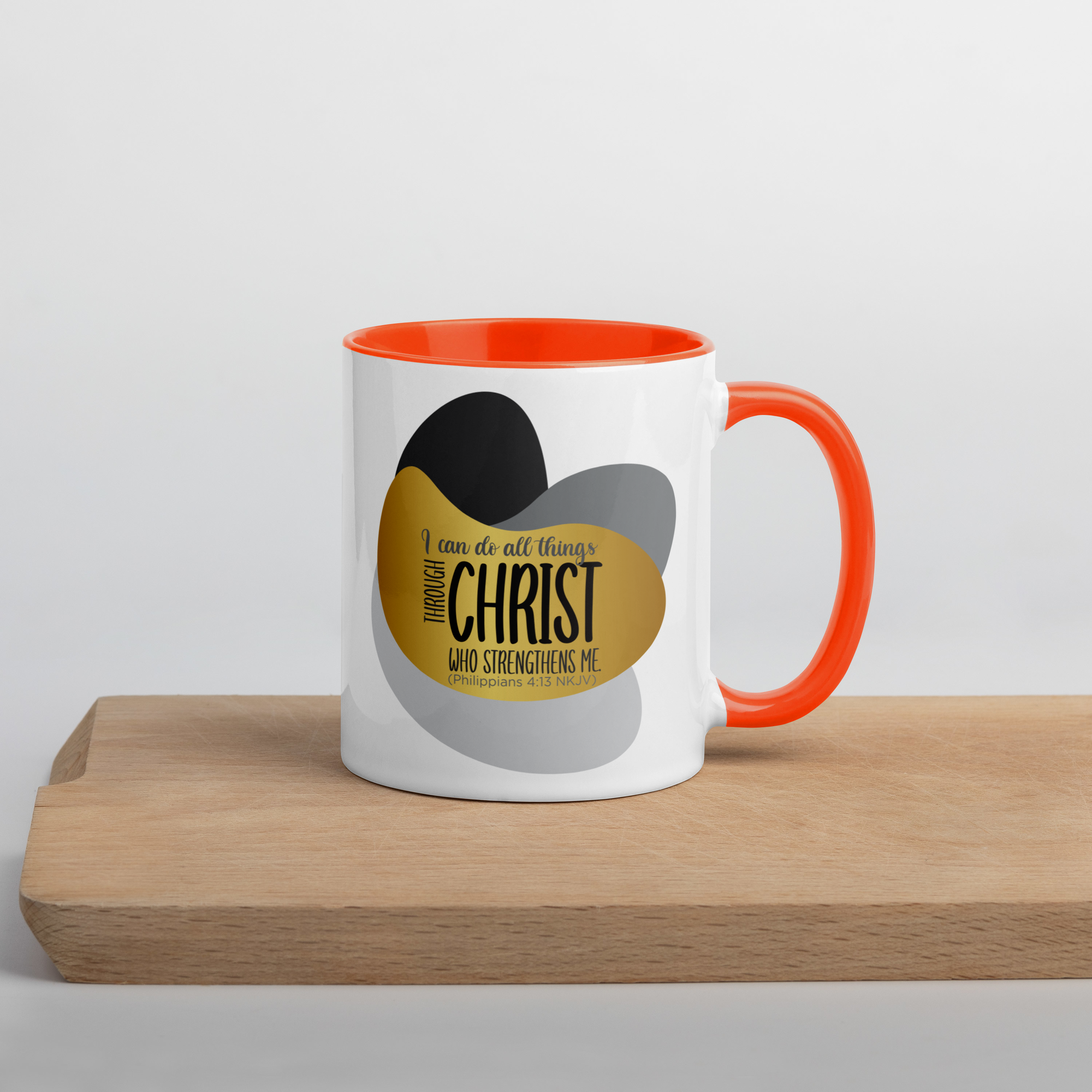 Empowered by Christ: Philippians 4:13 Colored Mug (11 oz / 15 oz)