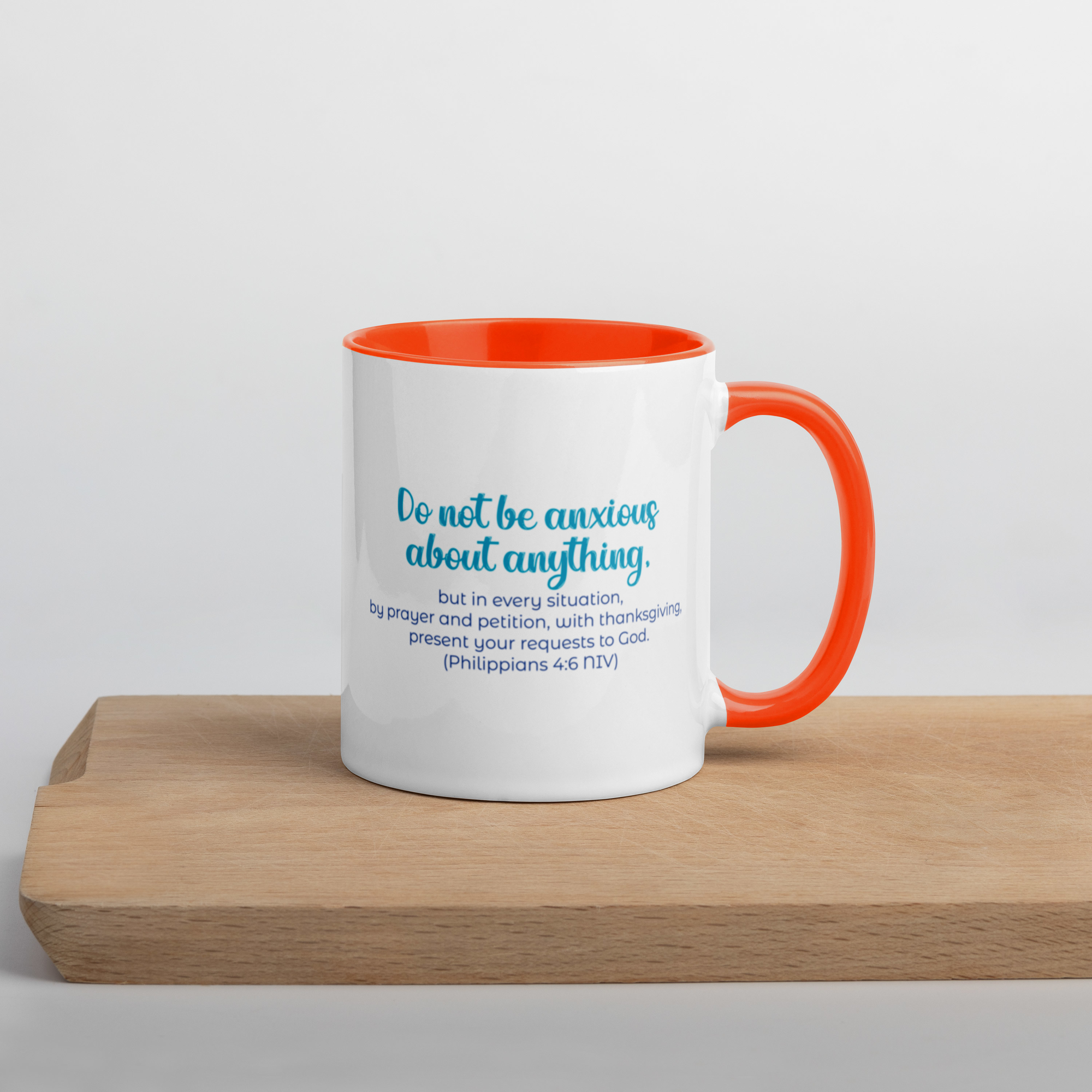 Prayer & Gratitude: Philippians 4:6 Colored Mug (11 oz / 15 oz)