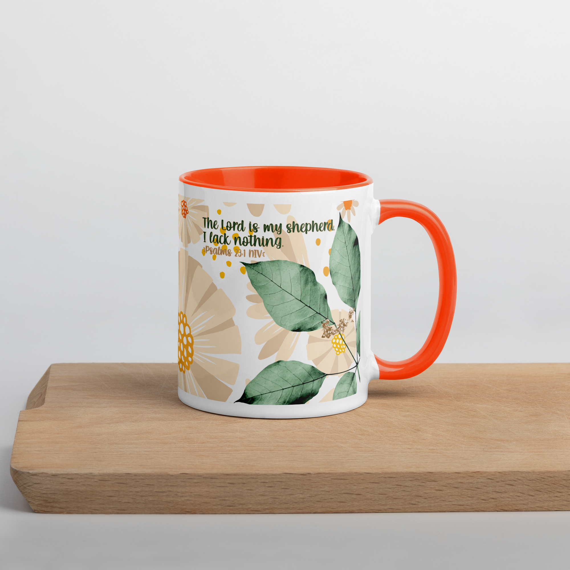 The Lord Is My Shepherd: Psalm 23:1 Colored Mug (11 oz / 15 oz)
