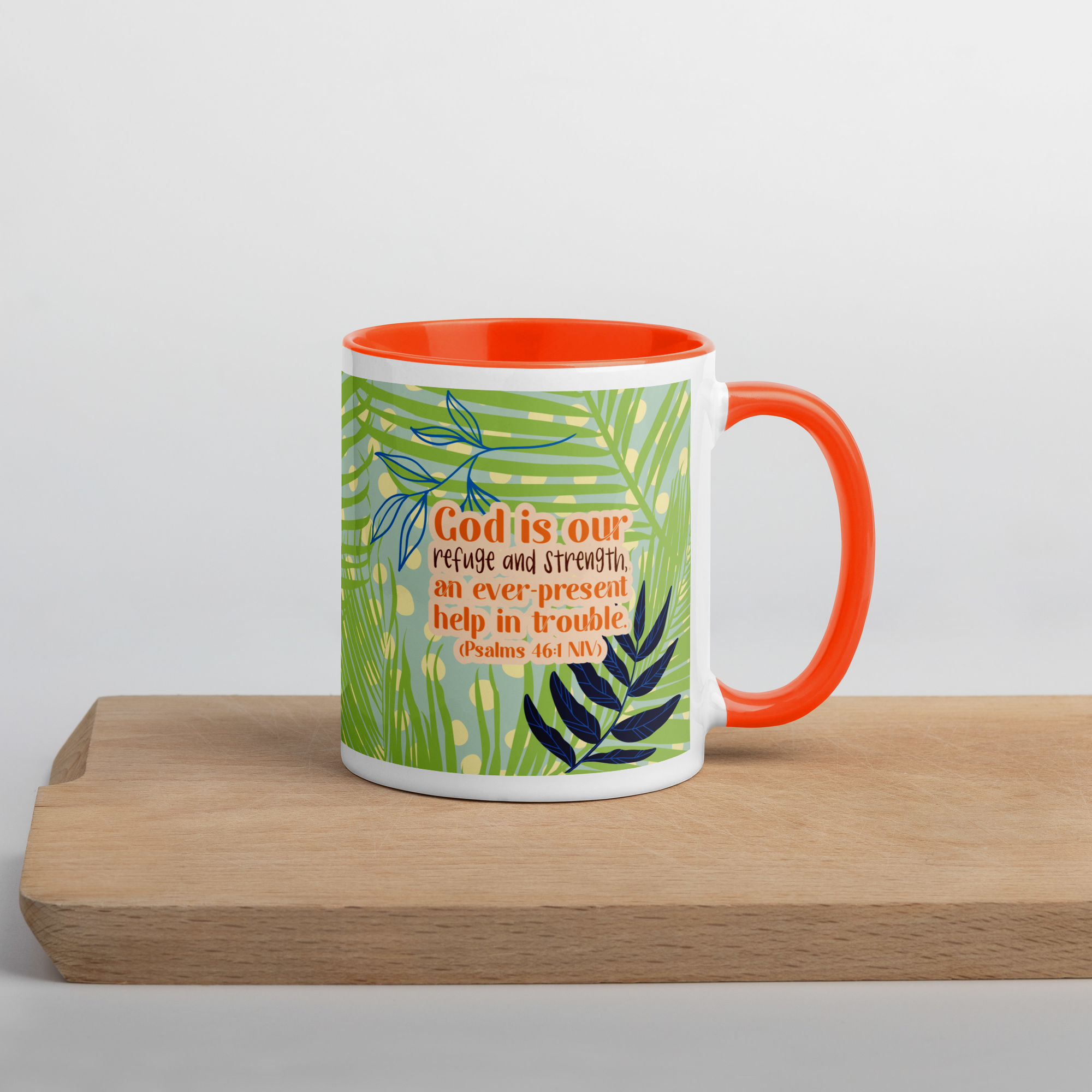 God Our Refuge: Psalm 46:1 Colored Mug (11 oz / 15 oz)