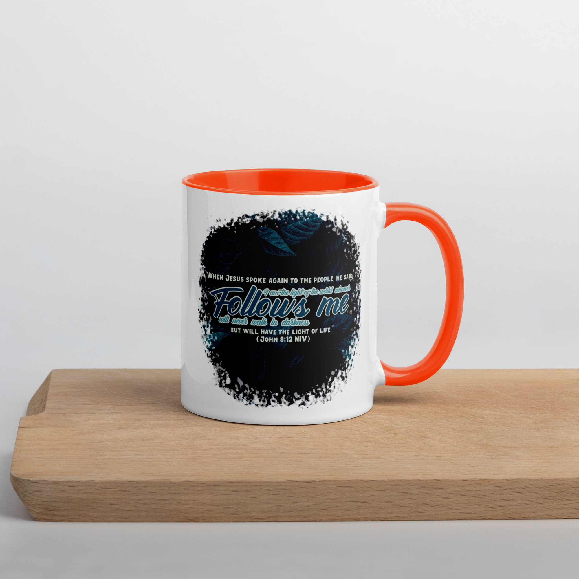 Light Of The World: John 8:12 Colored Mug (11 oz / 15 oz)