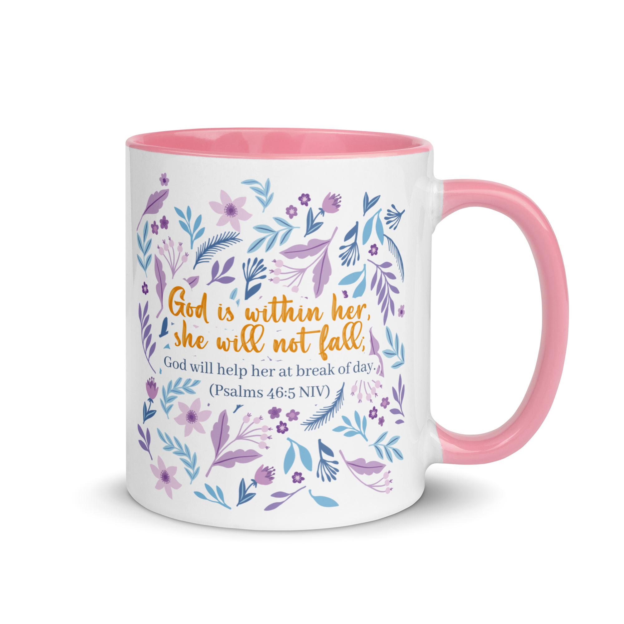 Unshakeable Faith: Psalms 46:5 Colored Mug (11 oz / 15 oz)