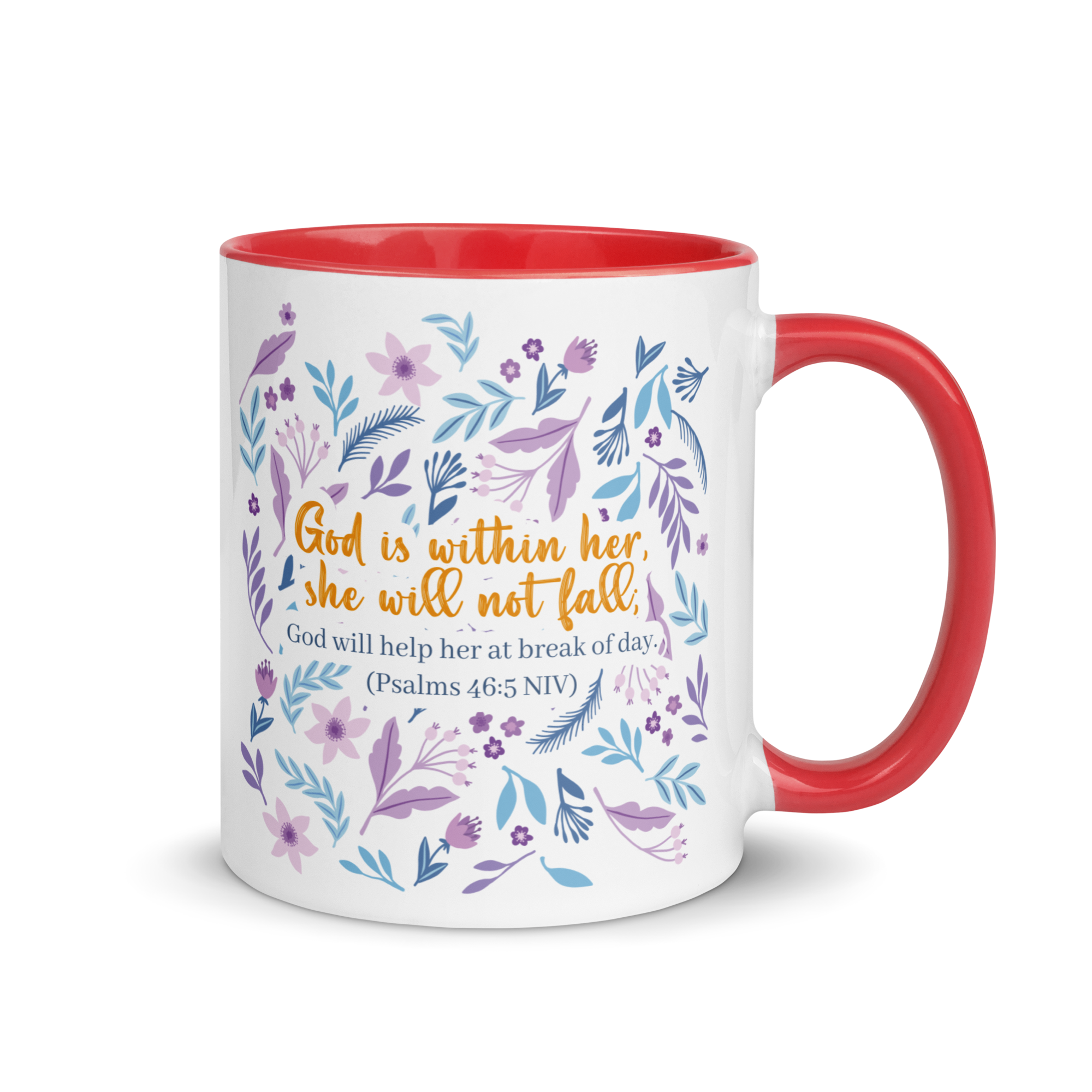 Unshakeable Faith: Psalms 46:5 Colored Mug (11 oz / 15 oz)