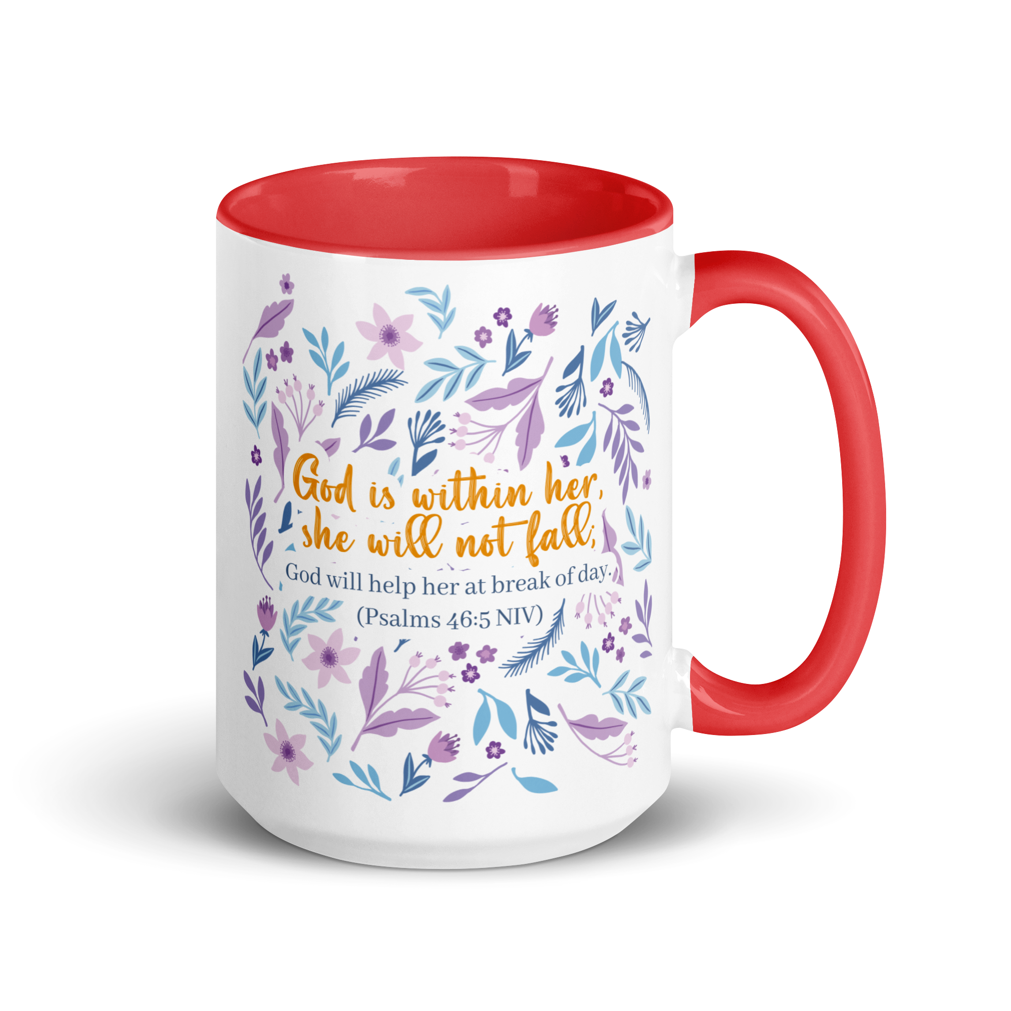 Unshakeable Faith: Psalms 46:5 Colored Mug (11 oz / 15 oz)